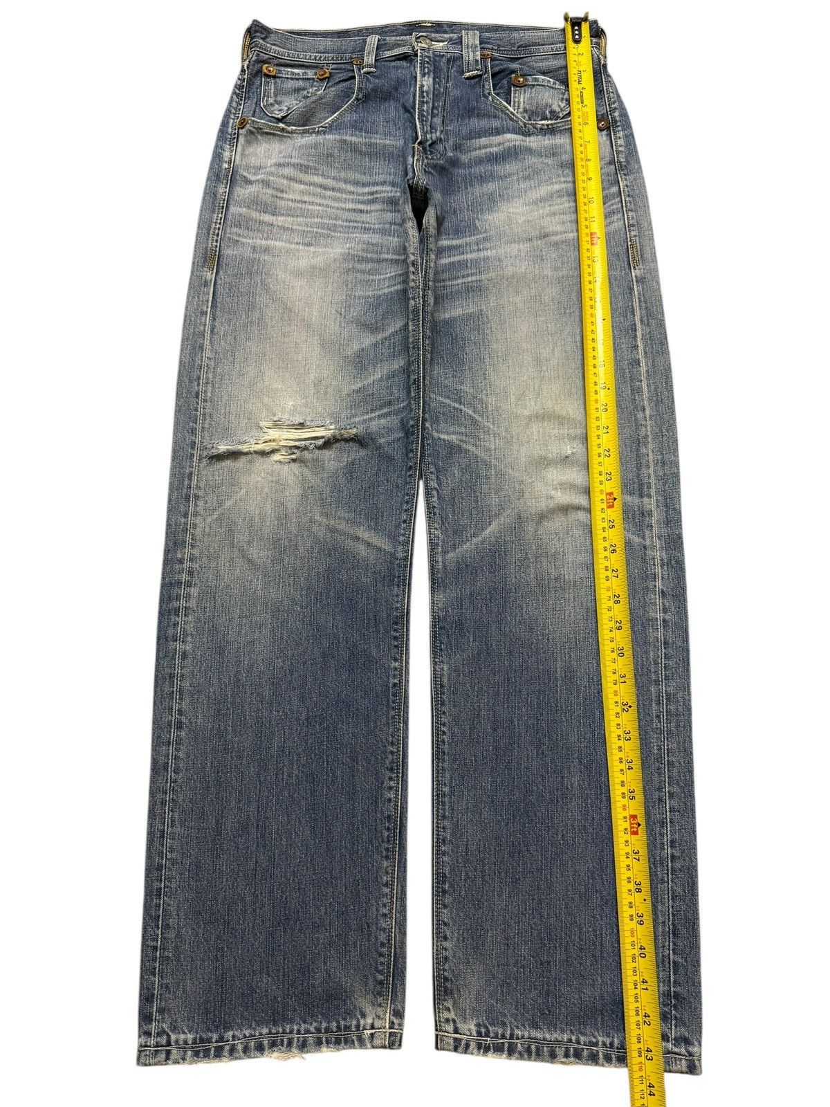 Levi's Vintage Y2K Levis 503 Faded Wash Distress Wide Leg Baggy Size US 32 / EU 48 - 8 Thumbnail