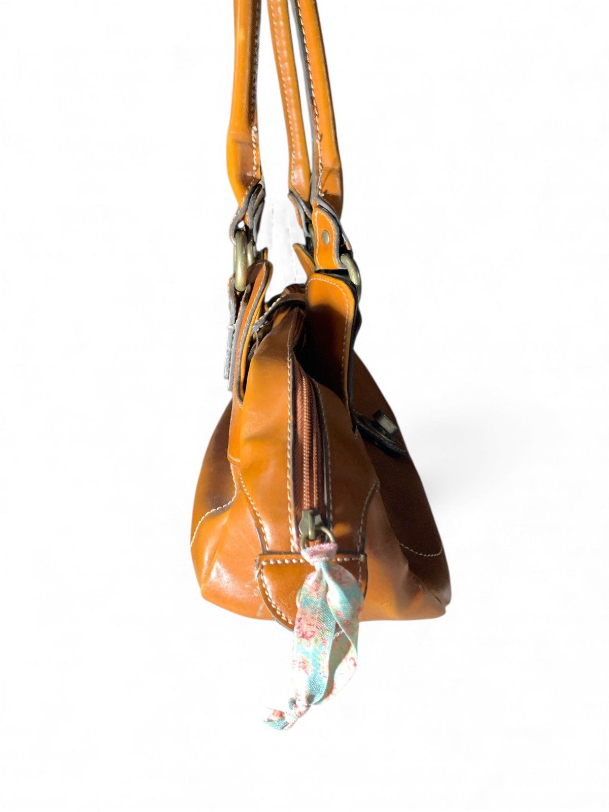 Other Mondani Brown Leather Handbag (item#b116) Size ONE SIZE - 2 Thumbnail