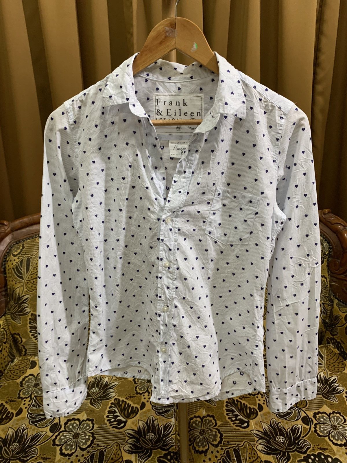 Frank & Eileen FRANK & EILEEN RELAXED BUTTON UPS SHIRT WITH LOVE DESIGN Size XS / US 0-2 / IT 36-38 - 2 Thumbnail