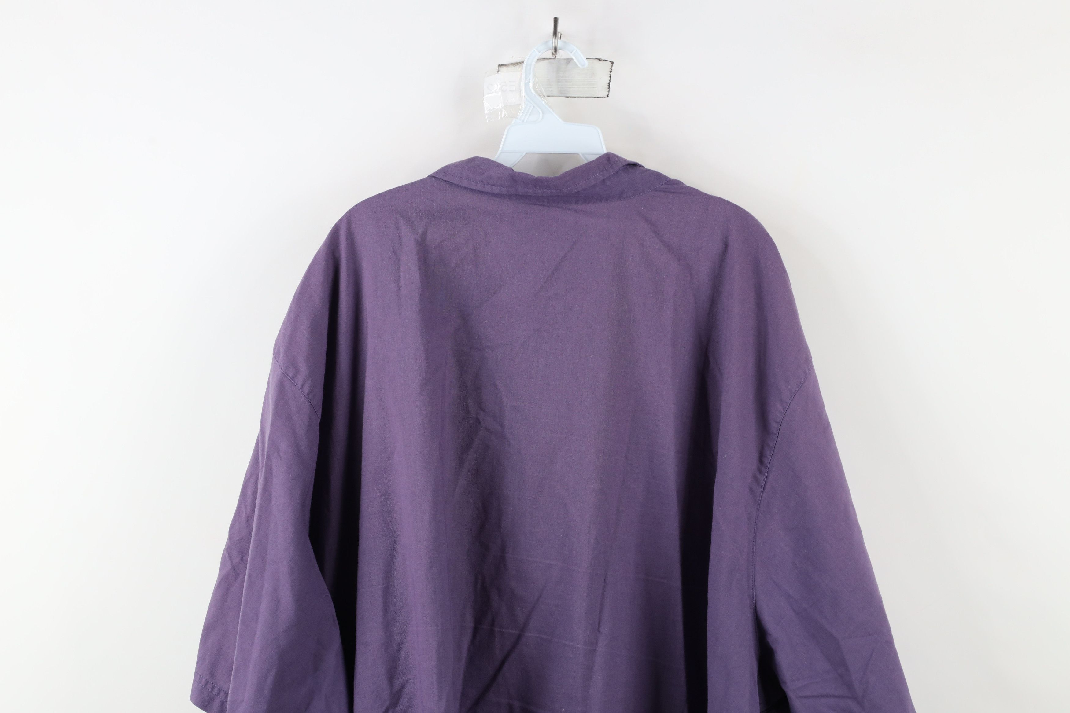 Vintage Vintage 90s Streetwear Ribbed Pullover Polo Shirt Purple Size US XXL / EU 58 / 5 - 10 Thumbnail
