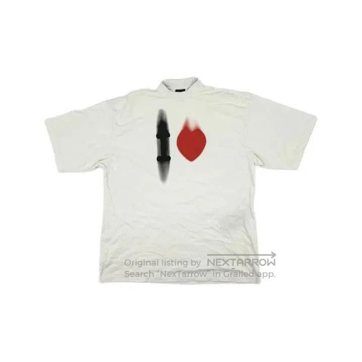 Balenciaga Balenciaga Love Print Oversized Short Sleeve T. Size US XS / EU 42 / 0 - 2 Thumbnail