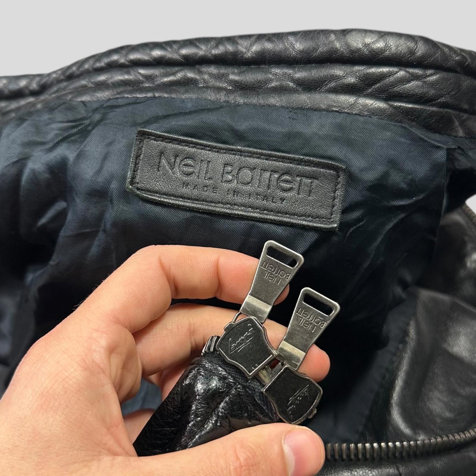 Neil Barrett Neil Barrett 00’s Lambskin Leather Moto Puffer Jacket - M/L Size US L / EU 52-54 / 3 - 9 Thumbnail