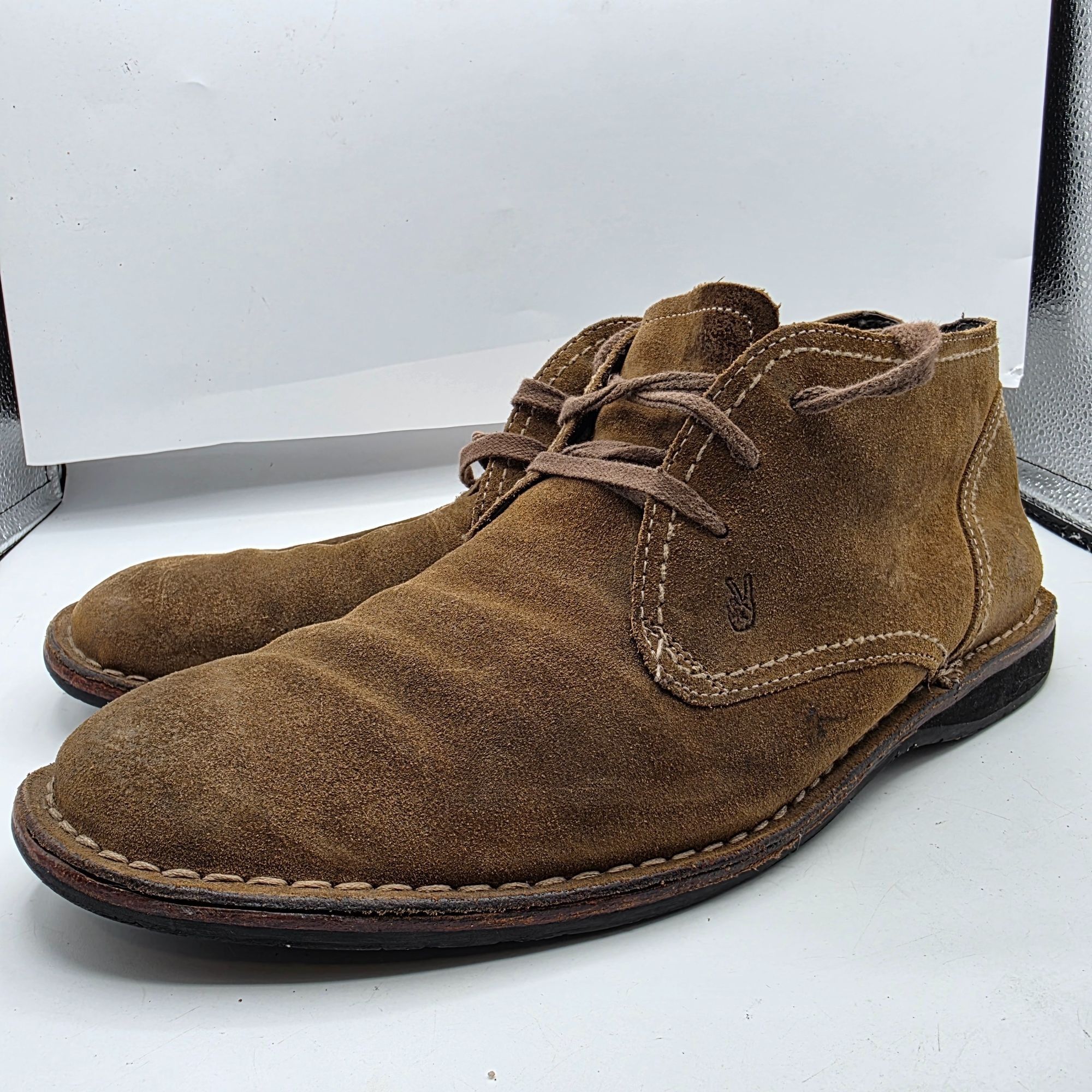 John Varvatos John Varvatos Star USA Mens Size 11.5 Brown Suede Hipster Ch Size US 11.5 / EU 44-45 - 3 Thumbnail