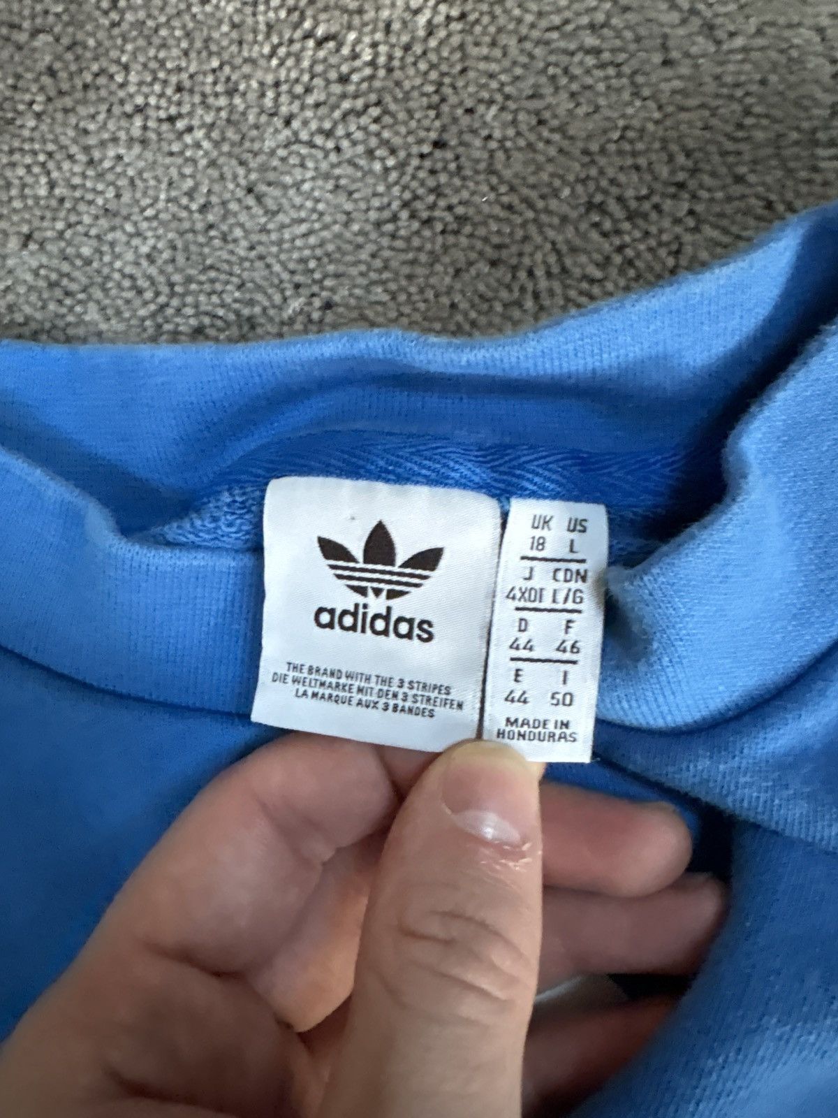 Adidas Blue Adidas Crewneck Size US L / EU 52-54 / 3 - 3 Thumbnail