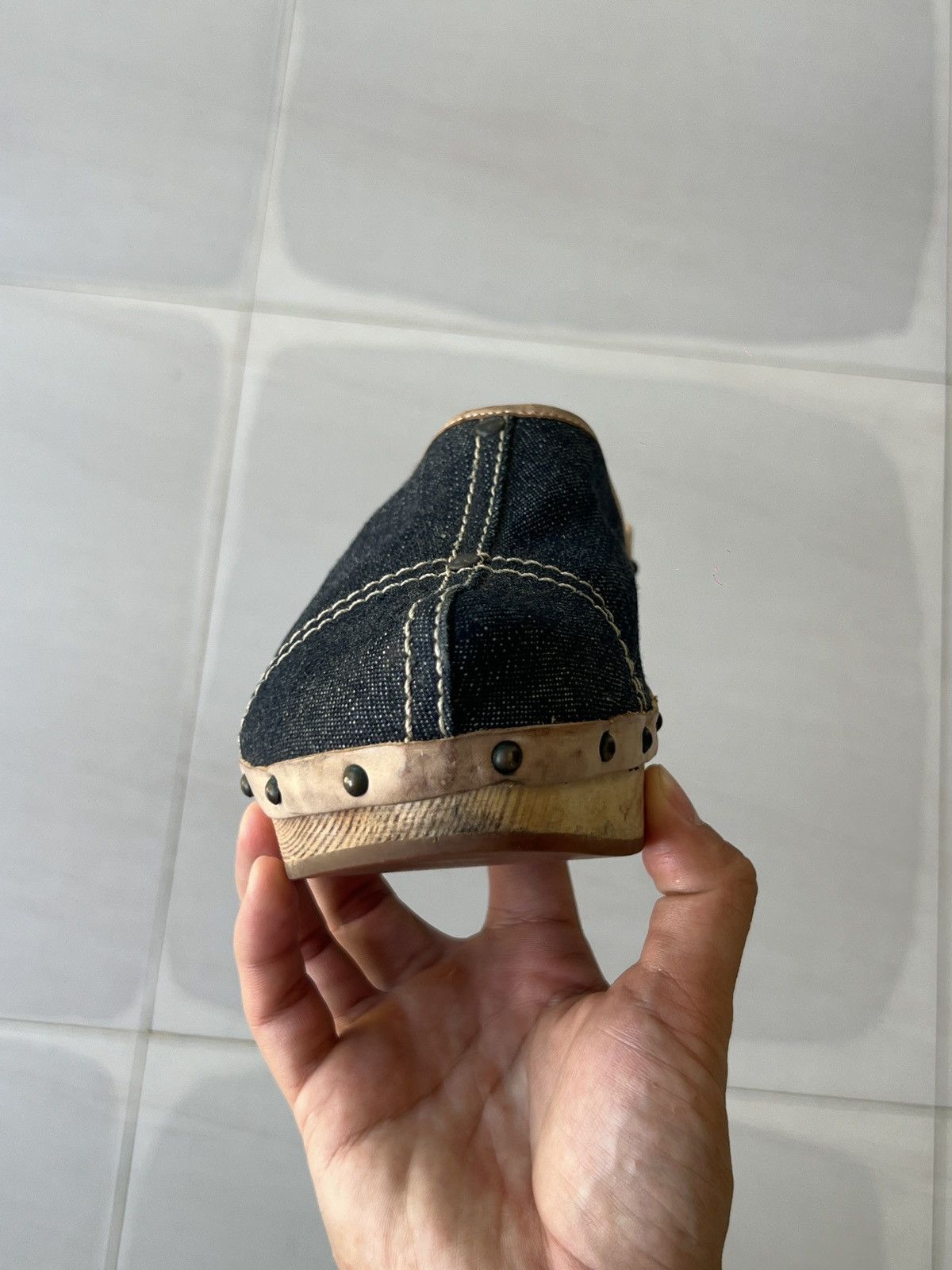 Miu Miu 1990s Miu Miu denim clogs Size US 8 / IT 38 - 12 Thumbnail