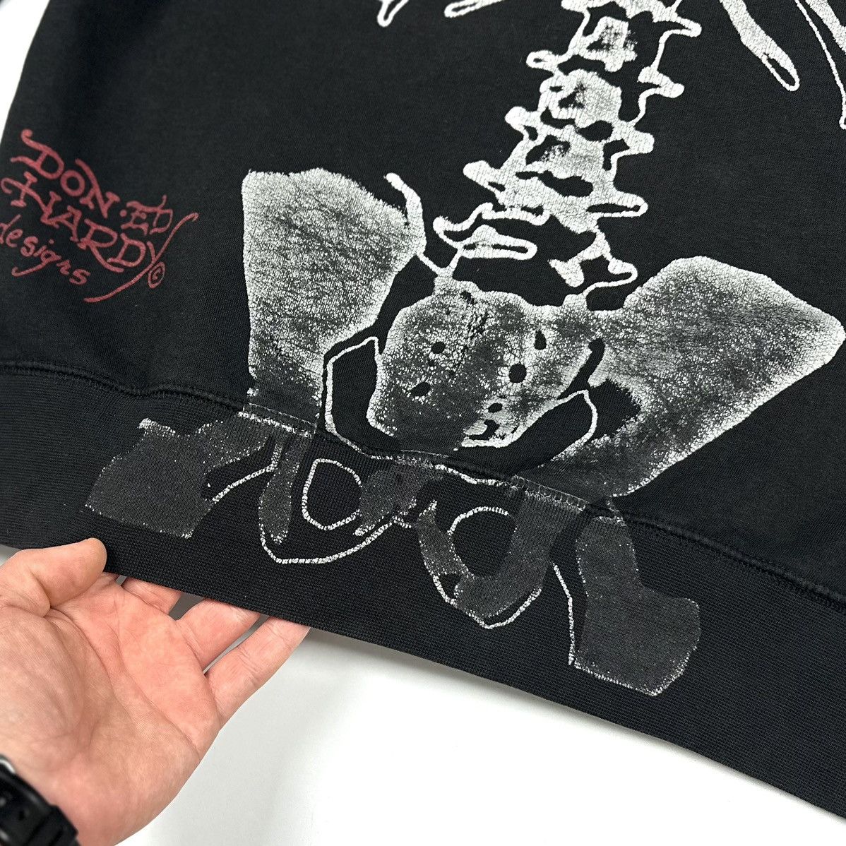 Ed Hardy Vintage Ed Hardy x Christian Audigier Skeleton Zip Hoodie Size US XL / EU 56 / 4 - 19 Thumbnail