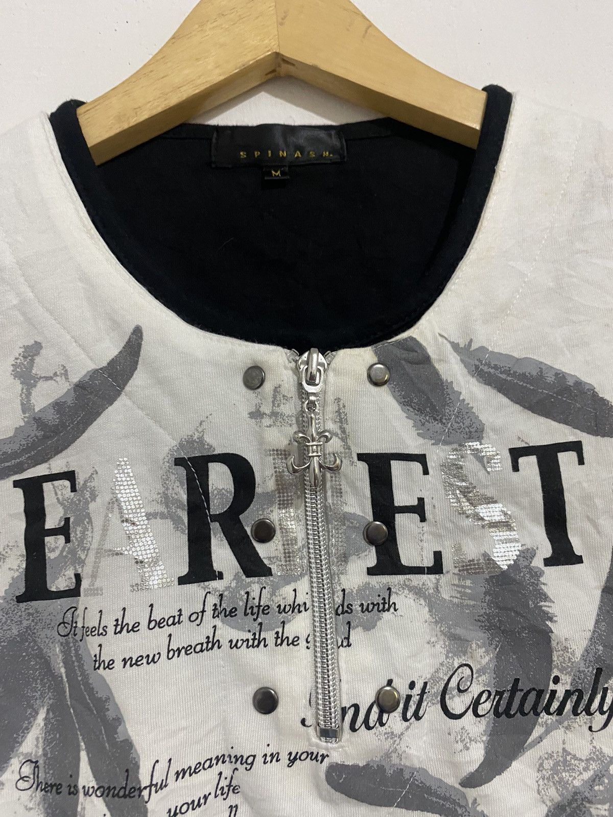 If Six Was Nine × Japanese Brand × Le Grande Bleu (L.G.B.) Spinash Japanese Poem Zipper Longsleeve Lgb Kmri Size US M / EU 48-50 / 2 - 3 Thumbnail