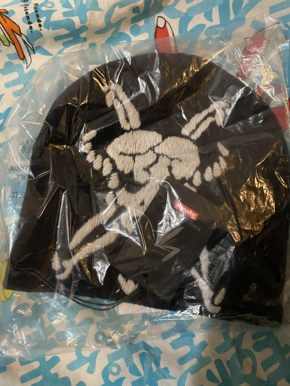 Supreme × Yohji Yamamoto Supreme Y's Skull Beanie Black Yohji Yammamoto Size ONE SIZE - 4 Thumbnail