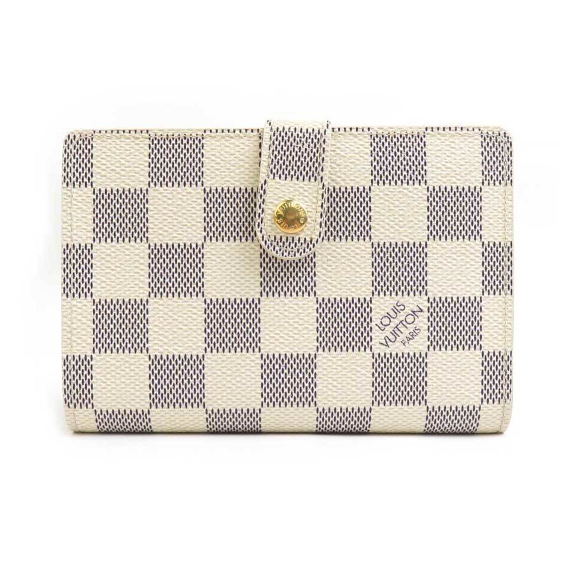 Louis Vuitton Louis Vuitton Bi-fold wallet Damier Azur Portefeuille Viennois canvas Ivory Men's Women's N61676 h30801a Size ONE SIZE - 1 Thumbnail