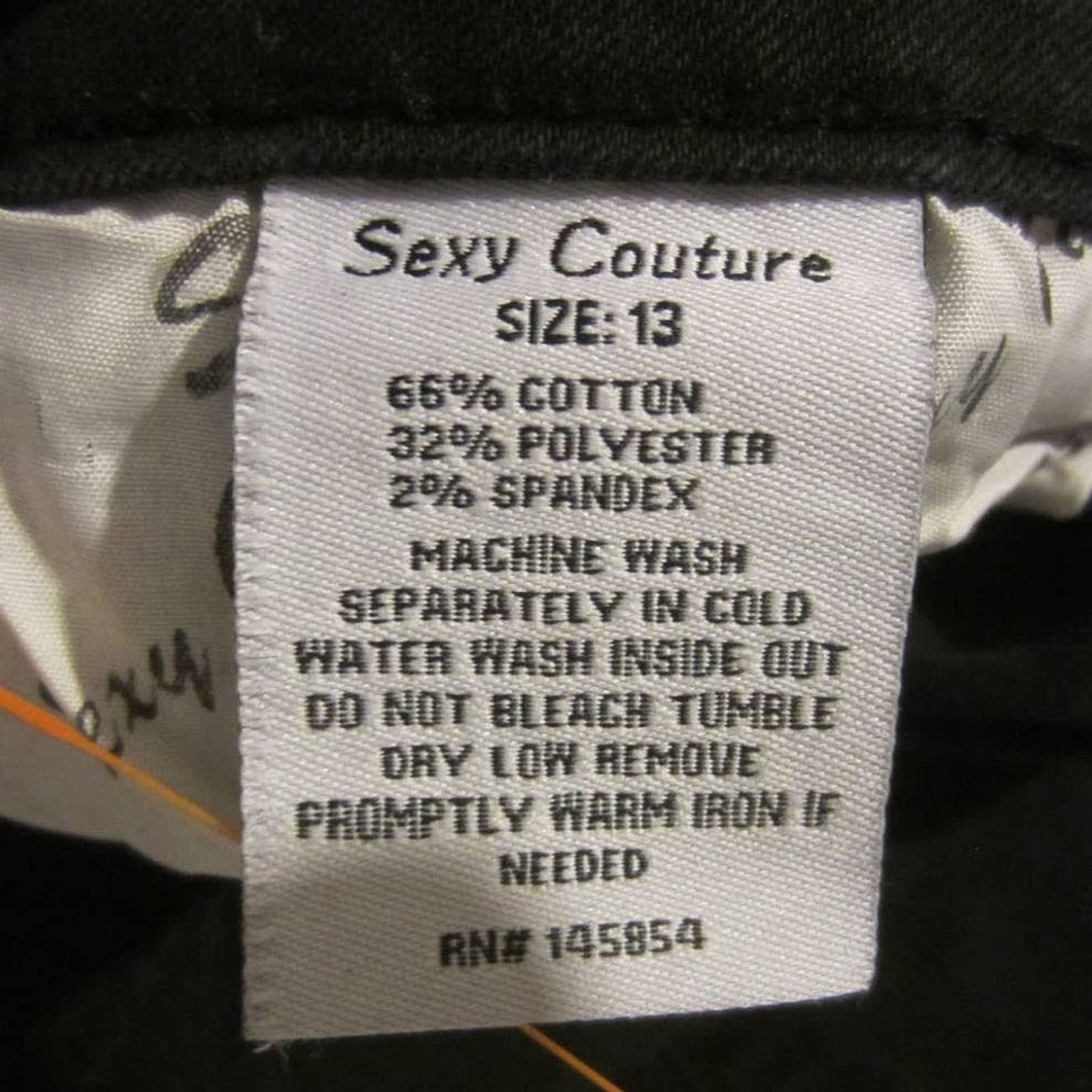 Other Y2K Rhinestone Studded Black Capri Pants Sexy Couture 13 Size 26" / US 2 / IT 38 - 4 Thumbnail