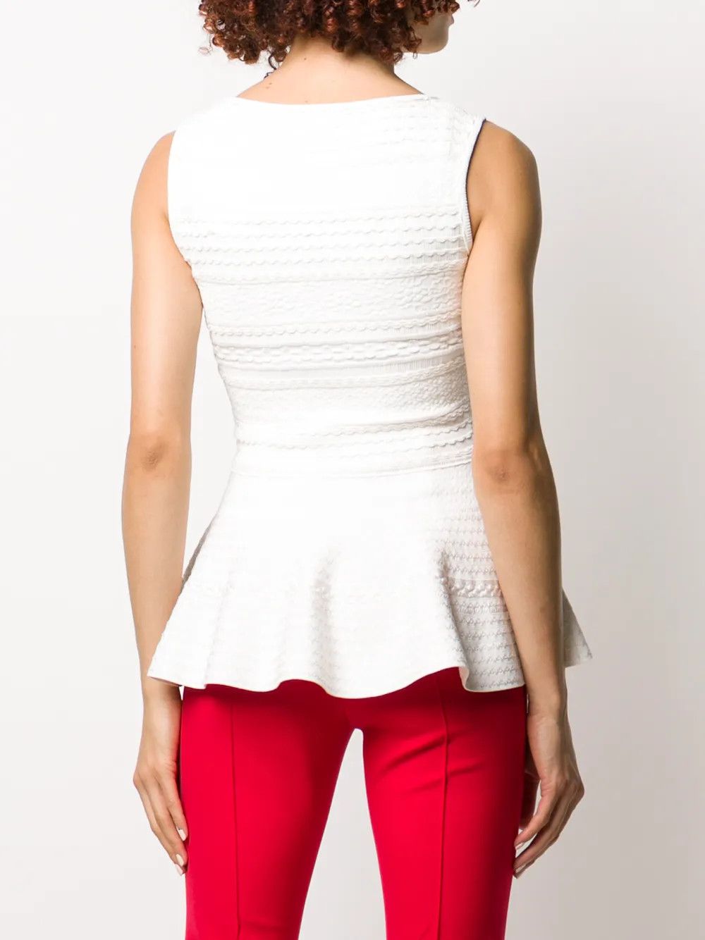 Alexander McQueen o1y0325 Tank Top in White Size M / US 6-8 / IT 42-44 - 4 Thumbnail