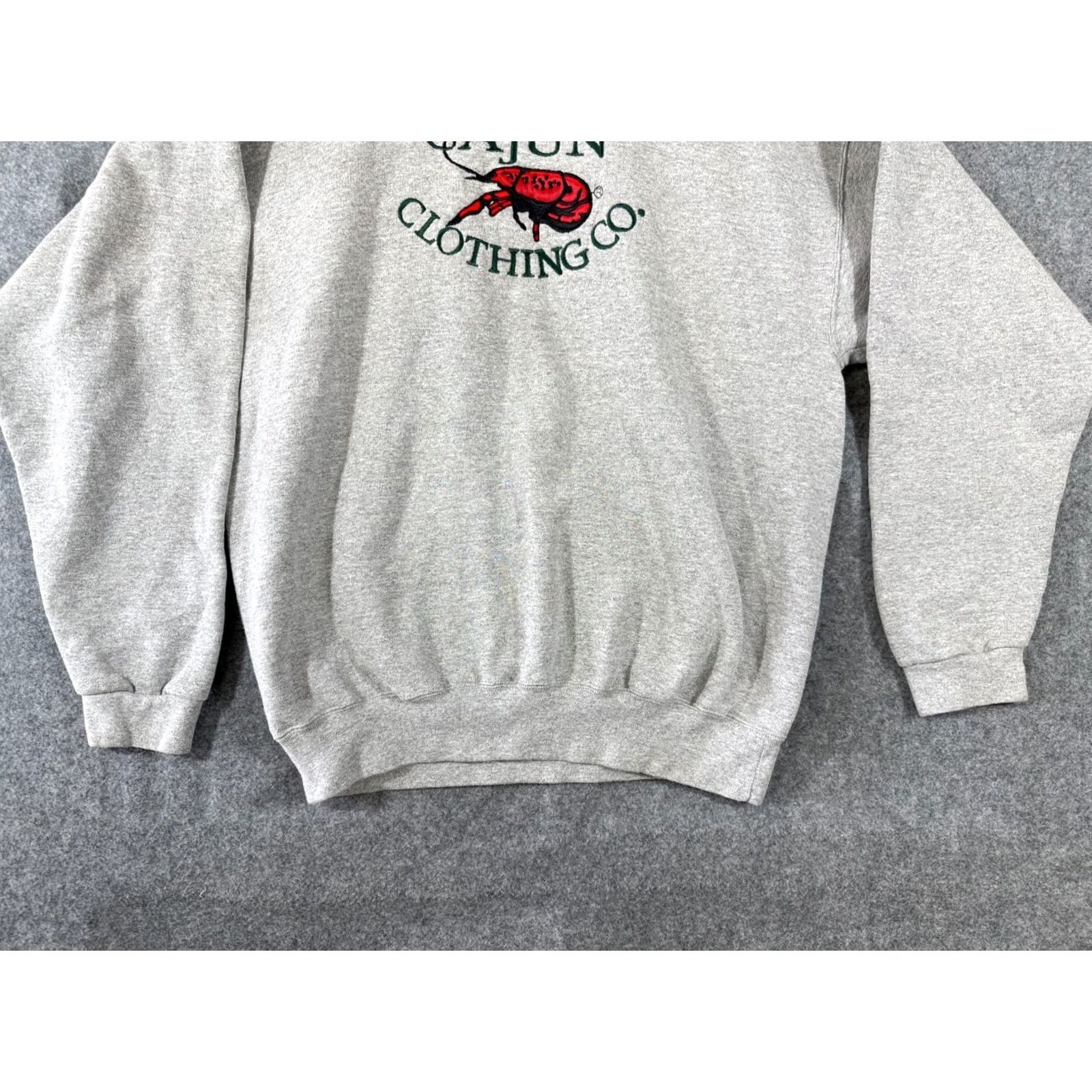 Vintage VINTAGE Cajun Clothing Co. Sweatshirt Mens XL Gray Embroidered Crew Neck USA 90s Vintage Mens Sweatshirt Size US XL / EU 56 / 4 - 4 Thumbnail