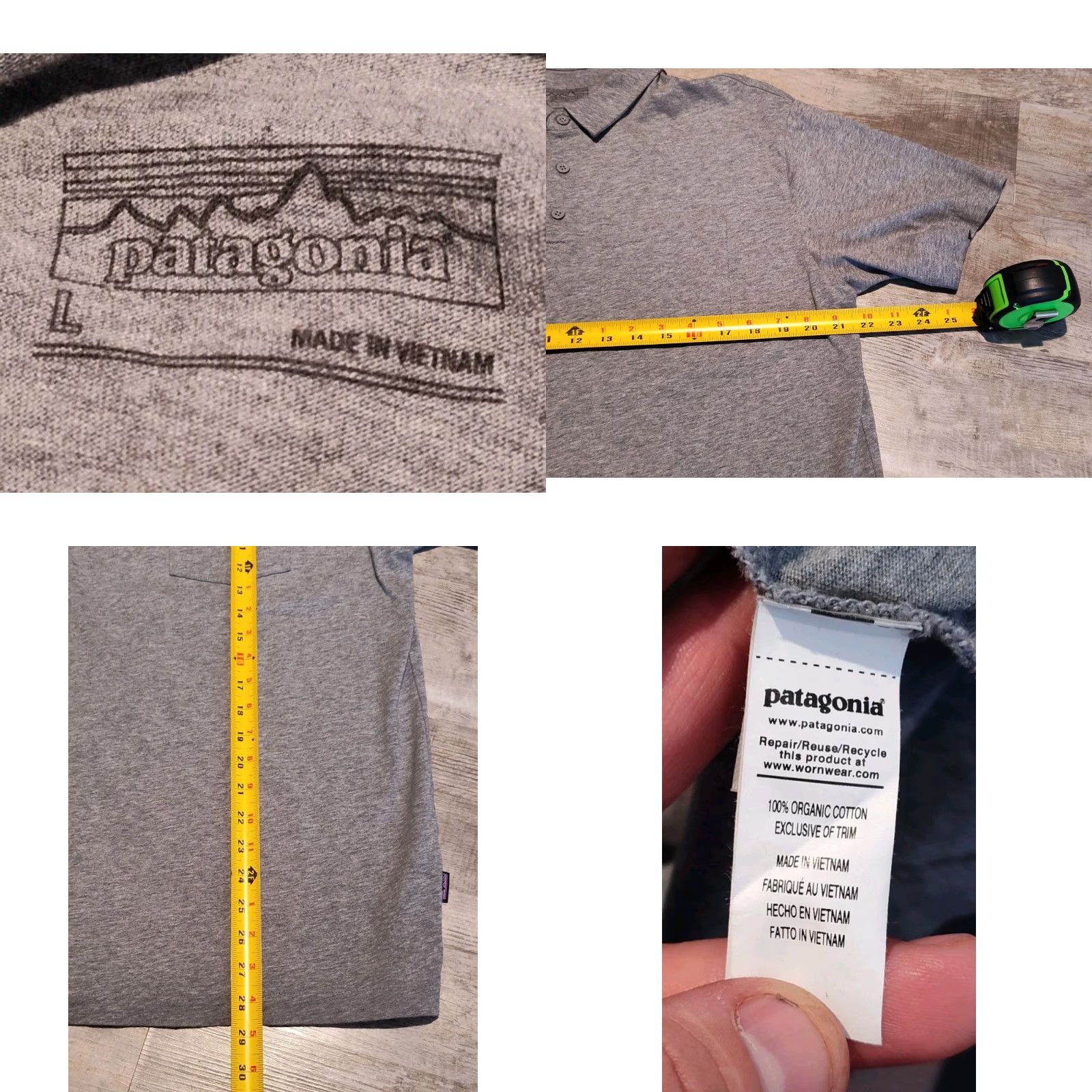 Patagonia Patagonia Shirt Mens L Short Sleeve Outdoor Lightweight Polo Gray Size US L / EU 52-54 / 3 - 8 Thumbnail