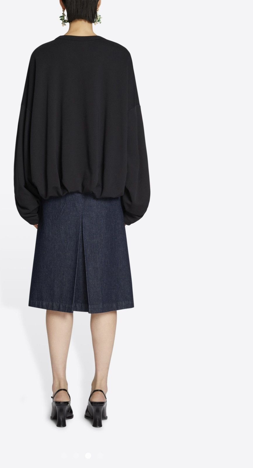 Dries Van Noten Dries Van Noten Black Drapped Sweatshirt Size US M / EU 48-50 / 2 - 7 Thumbnail