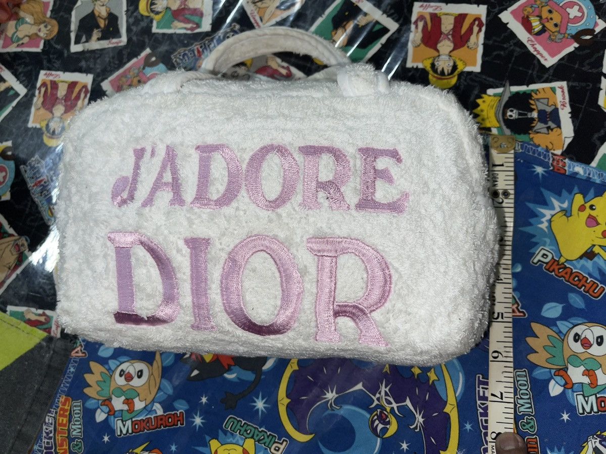 Dior vintage Christian Dior 'J'adore Dior' terry cloth handbag Size ONE SIZE - 13 Thumbnail