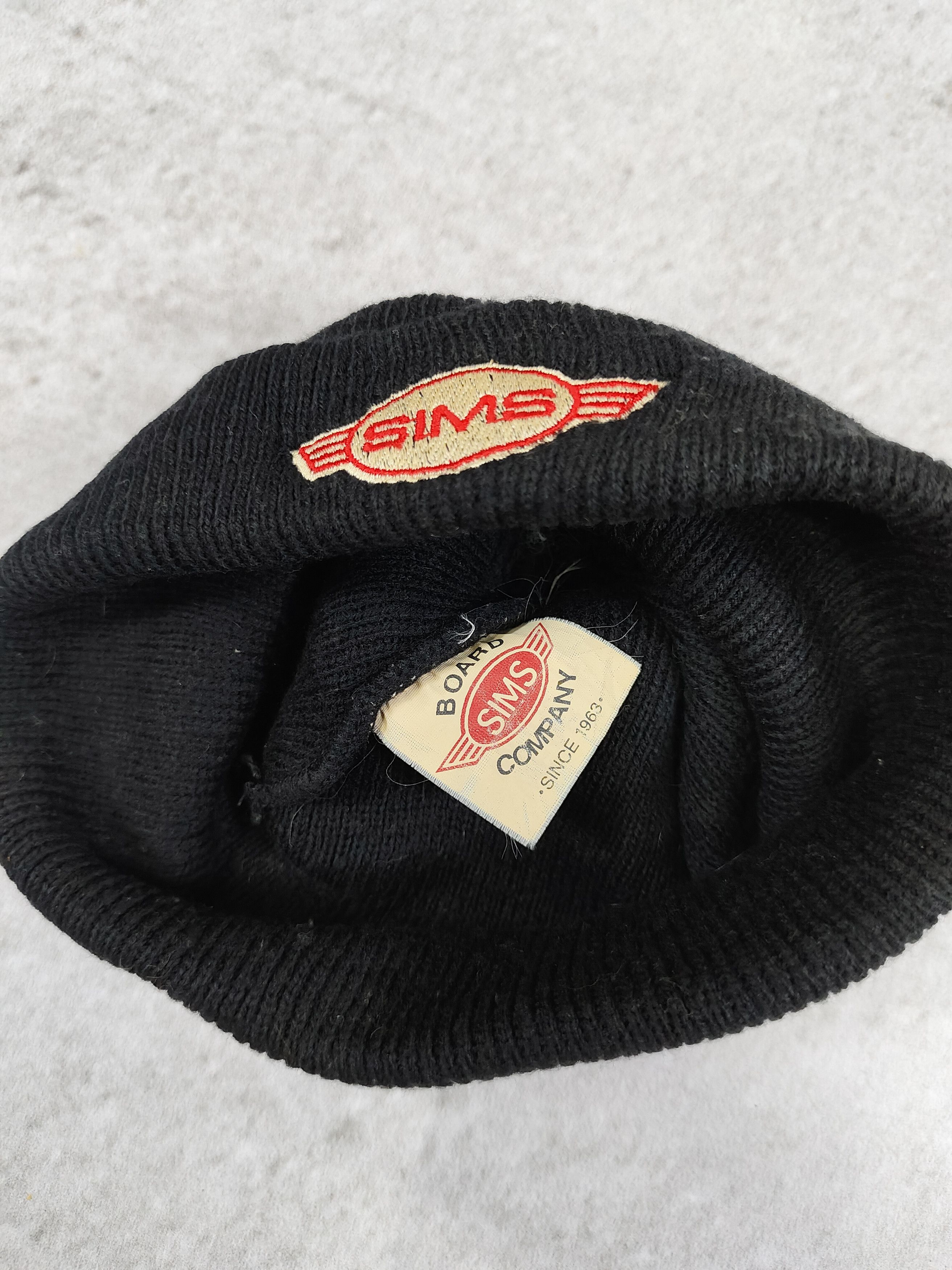 Vintage 90s SIMS🔥Archived Embroidered Logo Skateboard Beanie Hat Size ONE SIZE - 7 Thumbnail