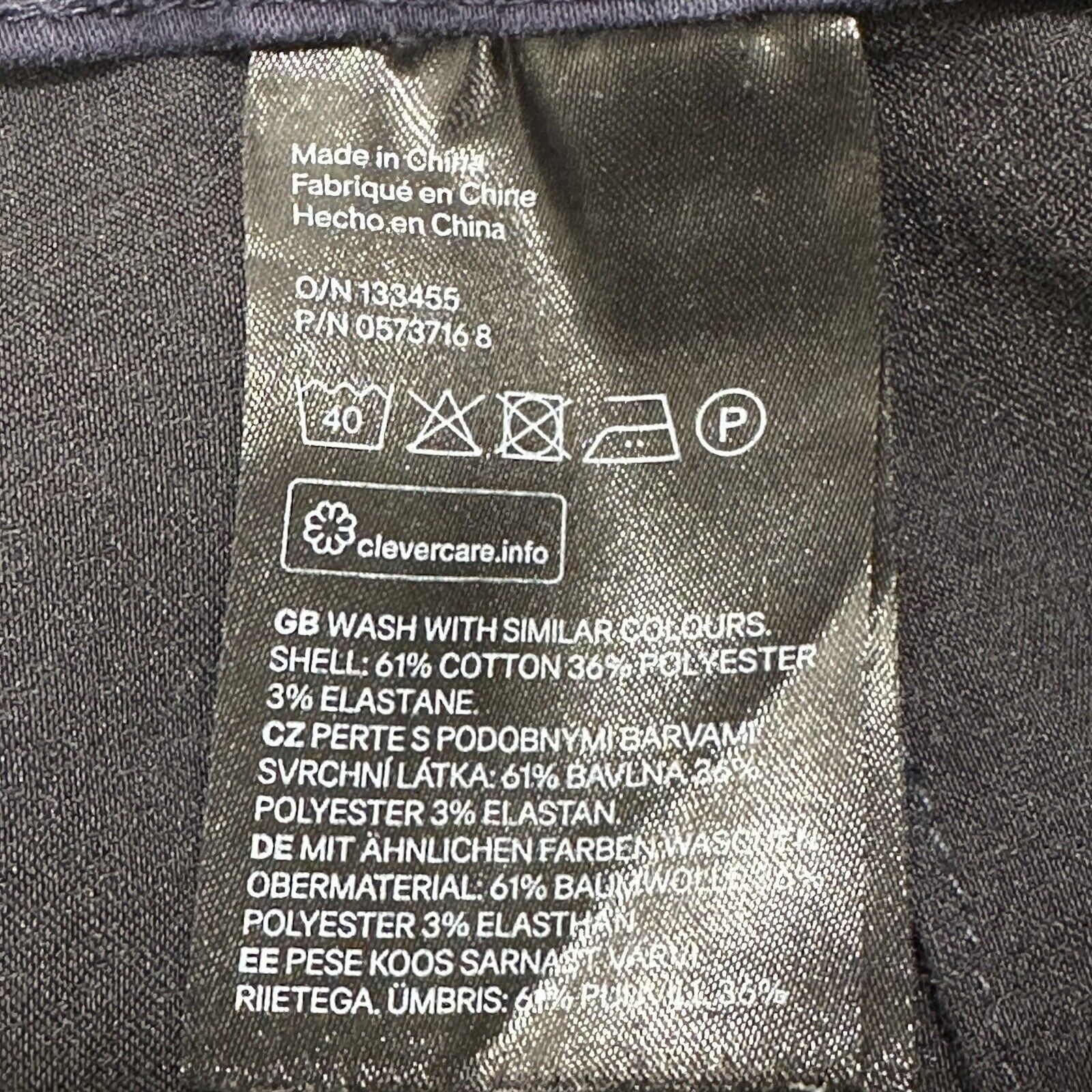 H&M H&M 10 Navy Blue Slim Leg Dress Pants 32x26 Stretch Career Size 32" / US 10 / IT 46 - 6 Thumbnail