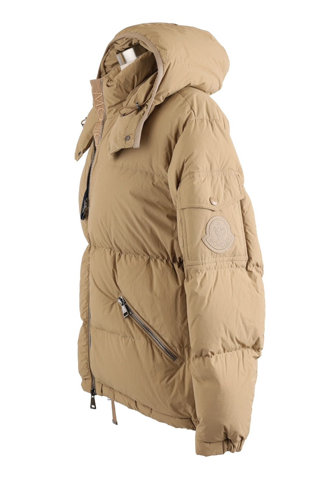 Moncler Badymore Quilted Down Parka - Beige Size L / US 10 / IT 46 - 4 Thumbnail