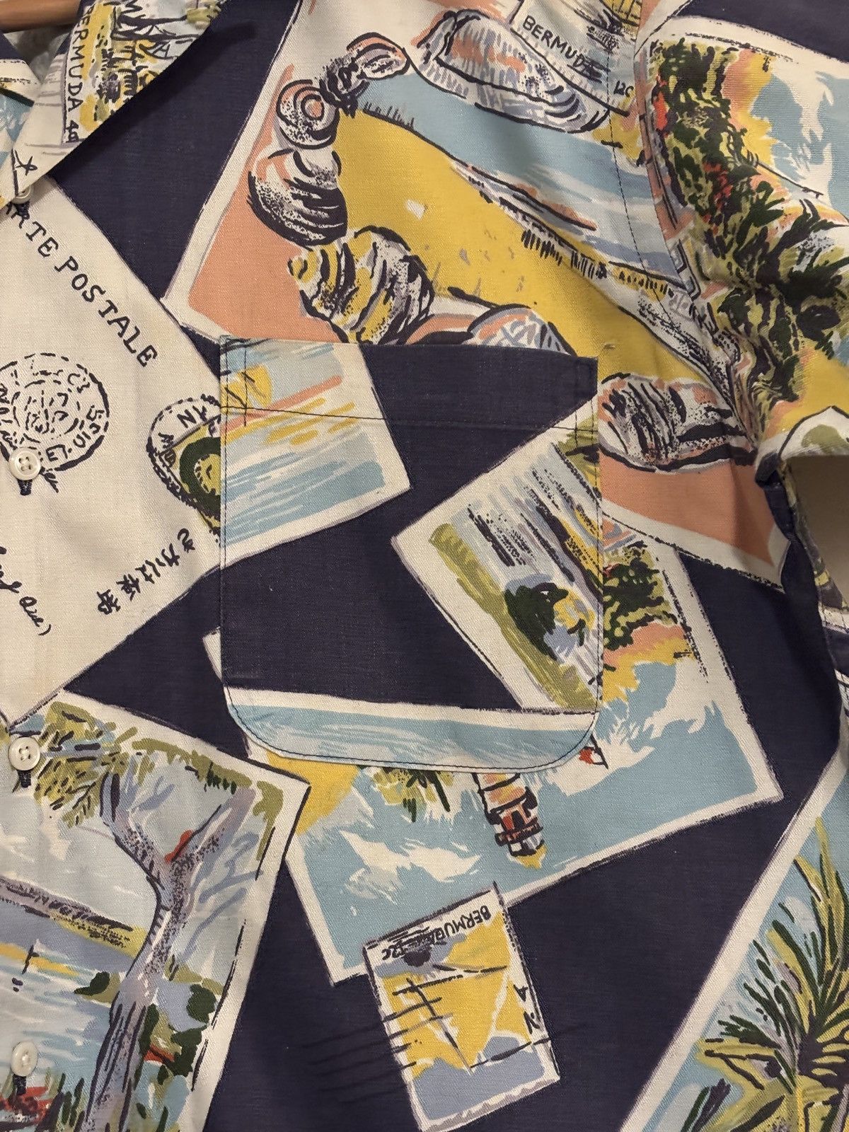 Polo Ralph Lauren Vintage Ralph Lauren Hawaiian Shirt Post Card Camp Collar Size US L / EU 52-54 / 3 - 2 Thumbnail
