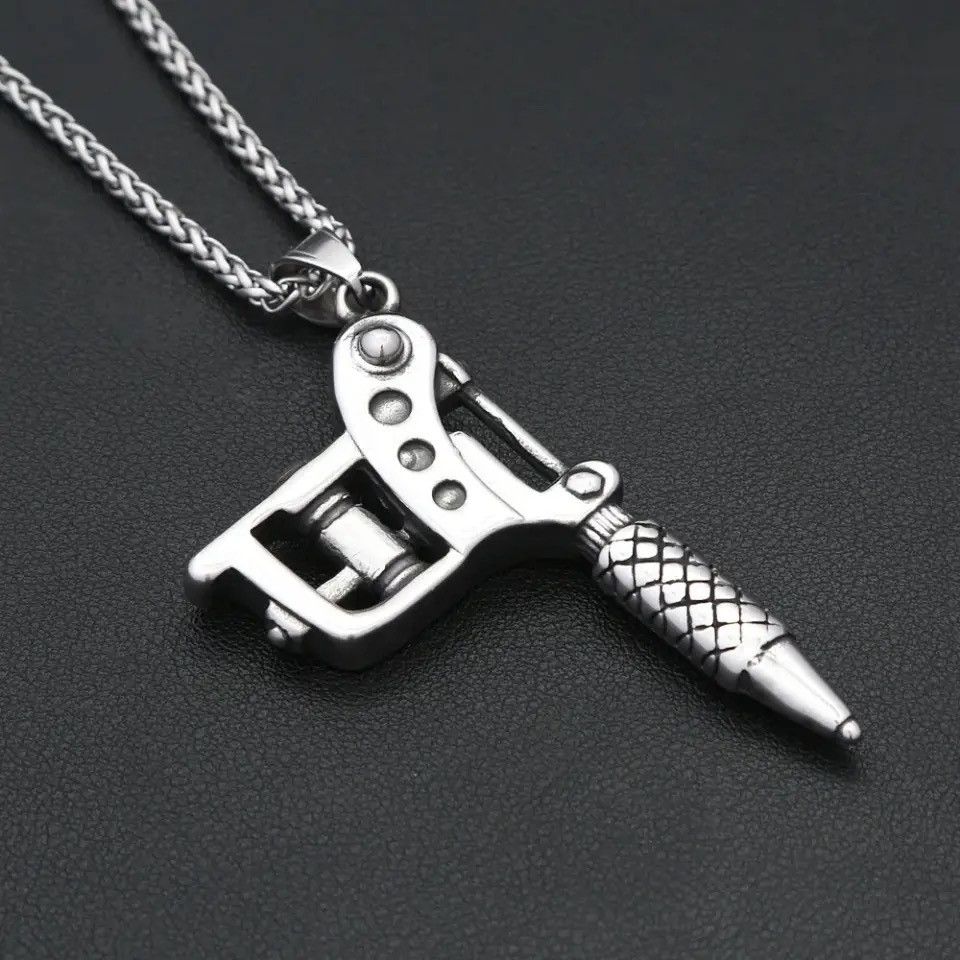 Jewelry Tattoo Machine Tool Pendant Necklace Size ONE SIZE - 5 Thumbnail