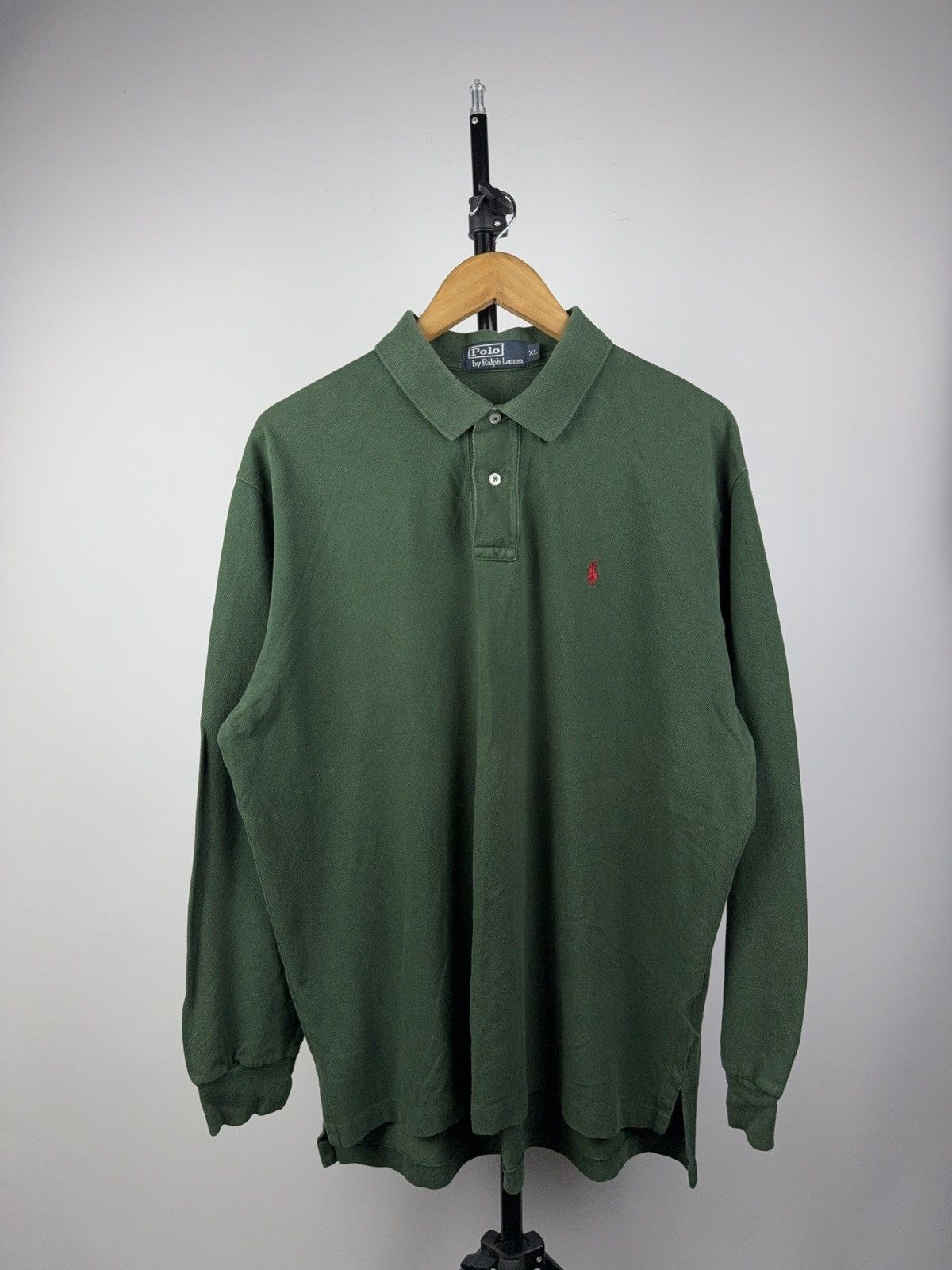 Polo Ralph Lauren 90s Retro Vintage Polo Ralph Lauren Long Sleeve Shirt Green Size US XL / EU 56 / 4 - 1 Thumbnail