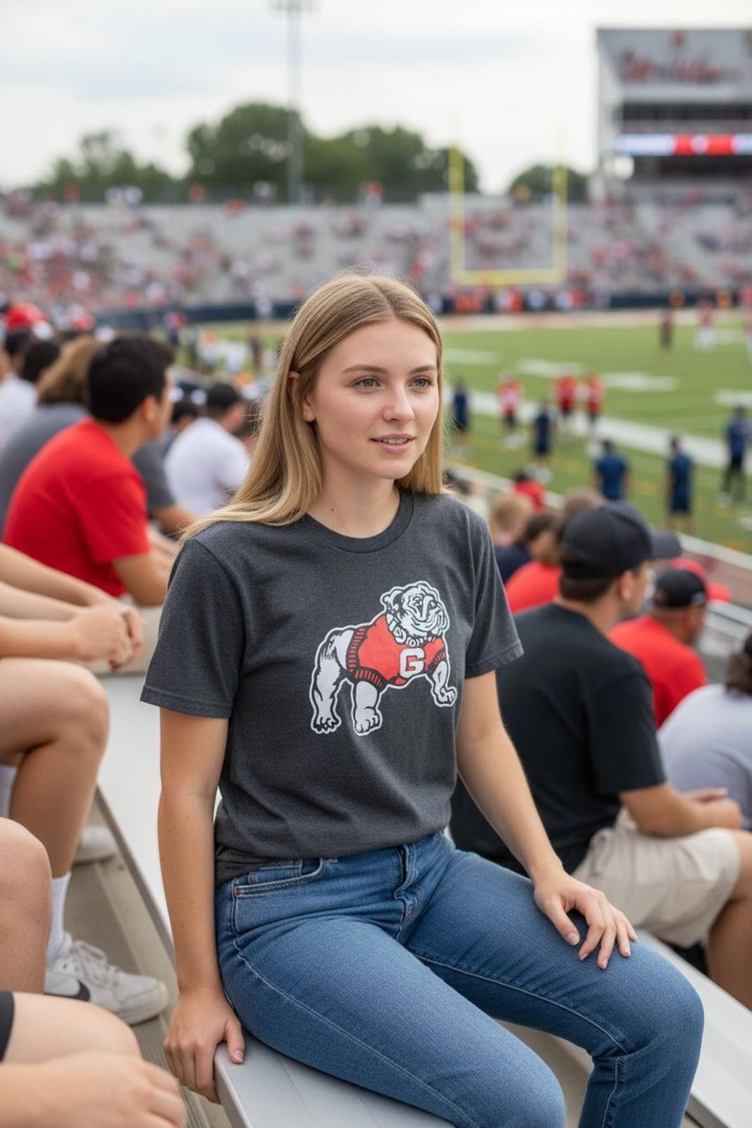 Other Vintage Brand Women's Gray Georgia Bulldogs Graphic T-Shirt Size M / US 6-8 / IT 42-44 - 2 Thumbnail