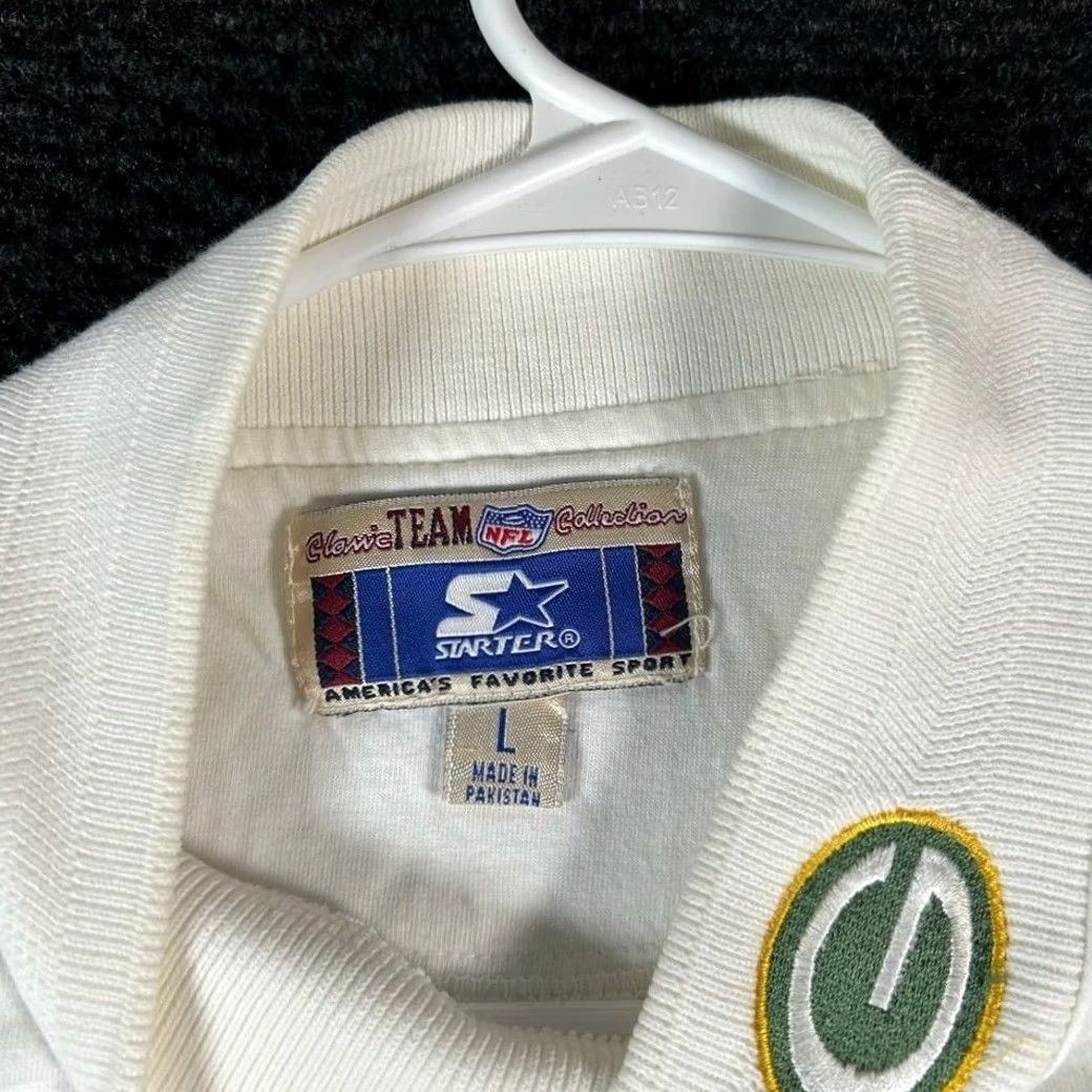 Starter VINTAGE Starter Team NFL White Pullover Collared Green Bay Packers Shirt Mens Large Size US L / EU 52-54 / 3 - 2 Thumbnail
