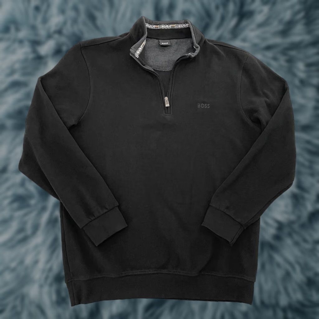 Hugo Boss Hugo Boss Sweater Adult 3XL Black 1/4 Zip Pullover Logo Mens XXXL Size US XXL / EU 58 / 5 - 1 Thumbnail