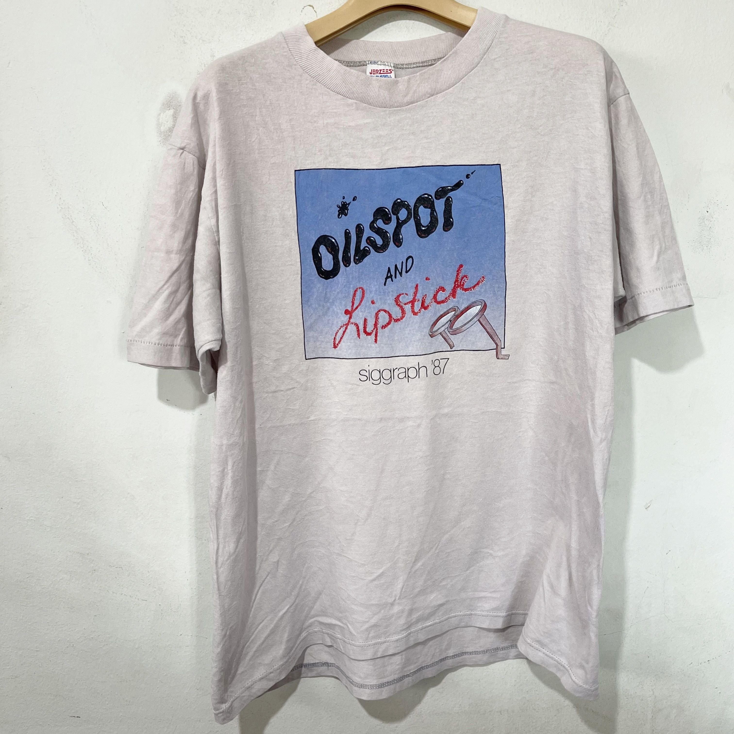 Vintage Vintage 1987 SIGGRAPH “Oilspot and Lipstick” Graphic T-Shirt Size US M / EU 48-50 / 2 - 1 Thumbnail
