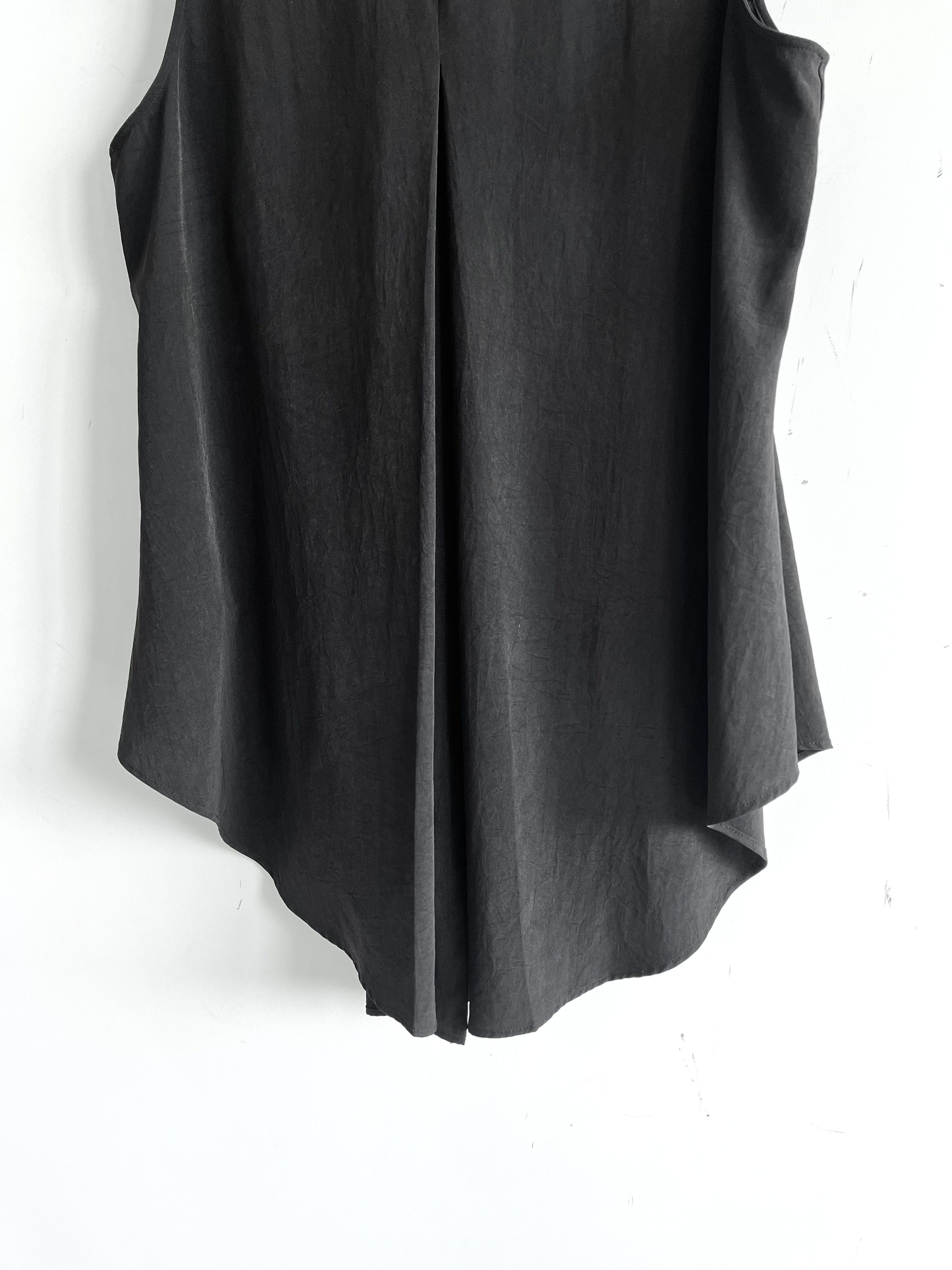 Yohji Yamamoto Y's Yohji Yamamoto - Sleeveless Triacetate Shirt Blouse Size S / US 4 / IT 40 - 5 Thumbnail