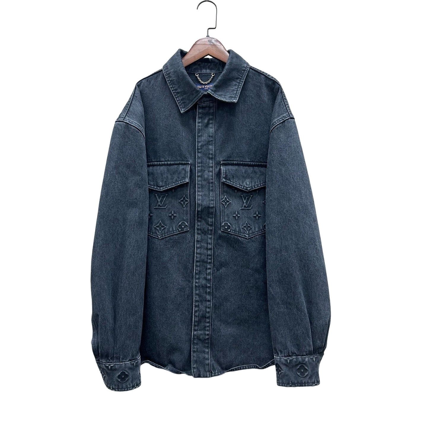 Louis Vuitton Louis Vuitton Embossed Monogram Denim Jacket Size M Size US M / EU 48-50 / 2 - 1 Thumbnail