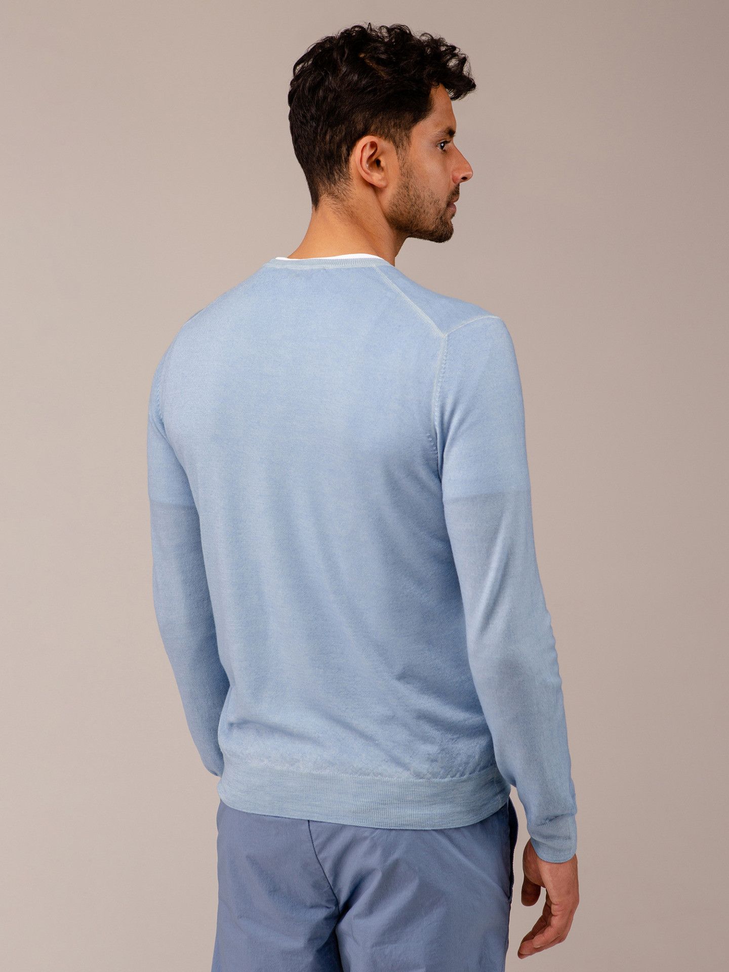 Designer × Gran Sasso Gran Sasso Vintage Merino Garment Dyed Blue Sweater XL/XXL Size US XXL / EU 58 / 5 - 4 Thumbnail