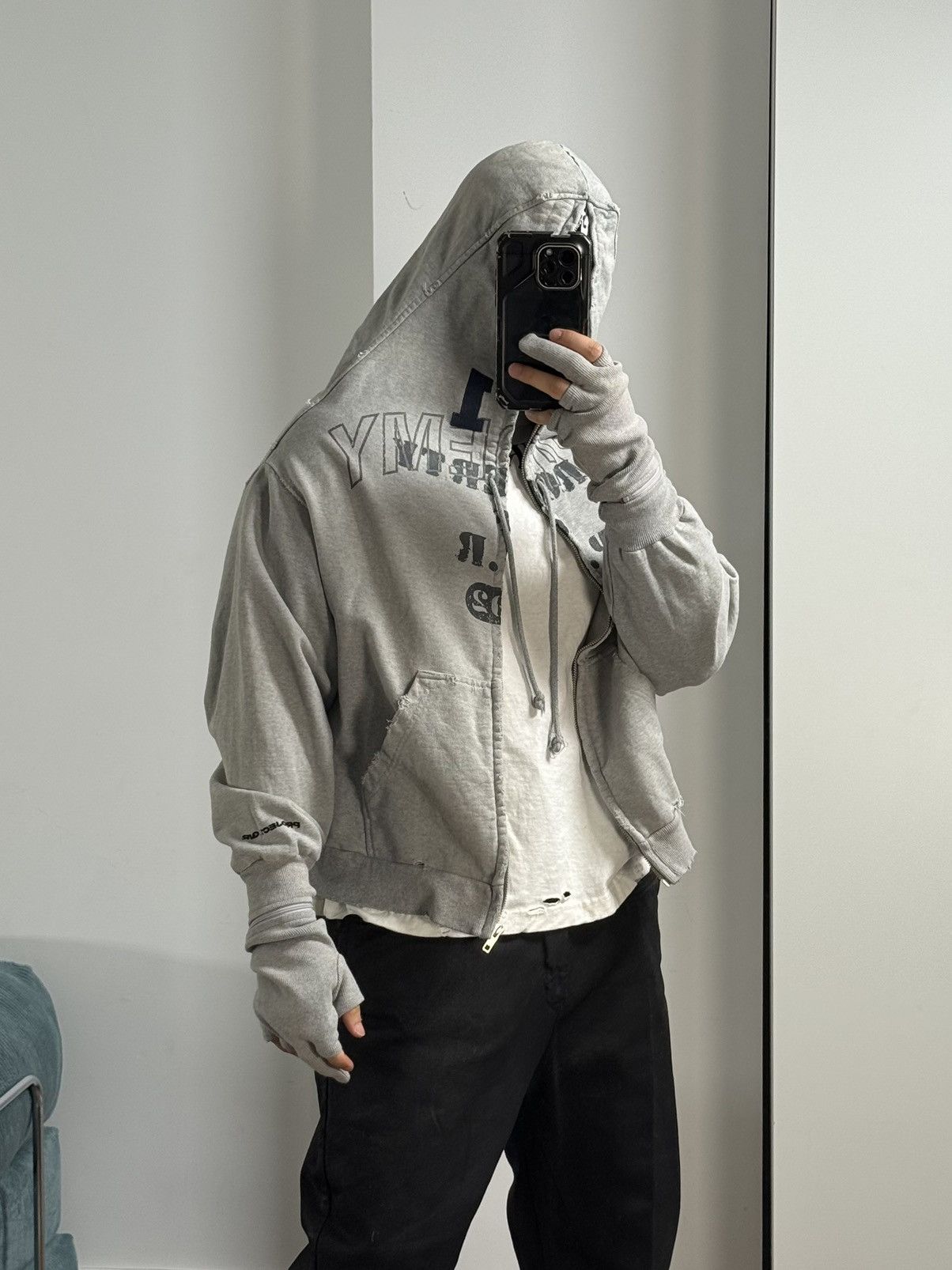 PROJECT G/R Project G/R Limited Edition Zygon Melange Grey Zip Hoodie Size US M / EU 48-50 / 2 - 21 Thumbnail