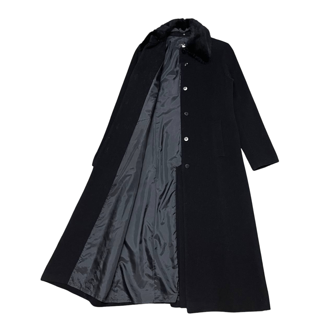 Yohji Yamamoto Vintage Indivi Made in Japan Wool Long Coat Size US S / EU 44-46 / 1 - 1 Thumbnail