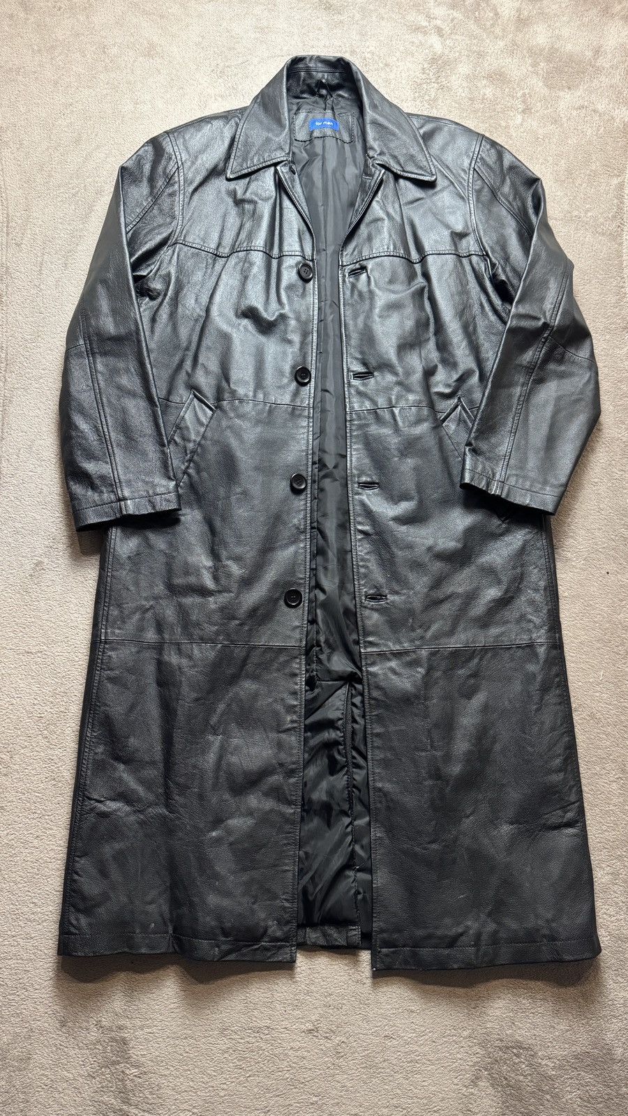 Genuine Leather Y2K Leather Long Coat Leather Jacket helmut lang ysl gucci Size US M / EU 48-50 / 2 - 2 Thumbnail