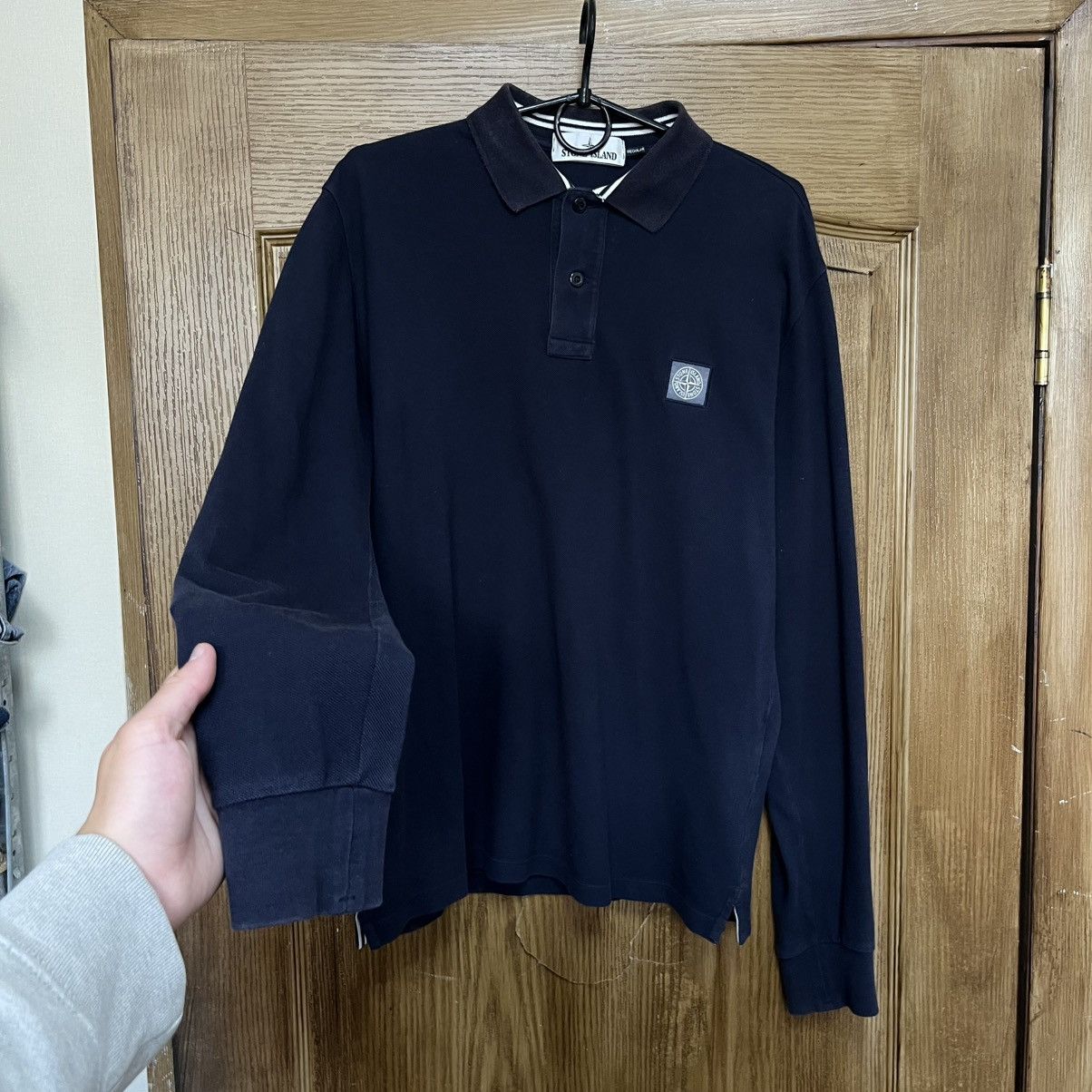Stone Island Stone Island Long Sleeve Polo Patch Program Size US M / EU 48-50 / 2 - 2 Thumbnail