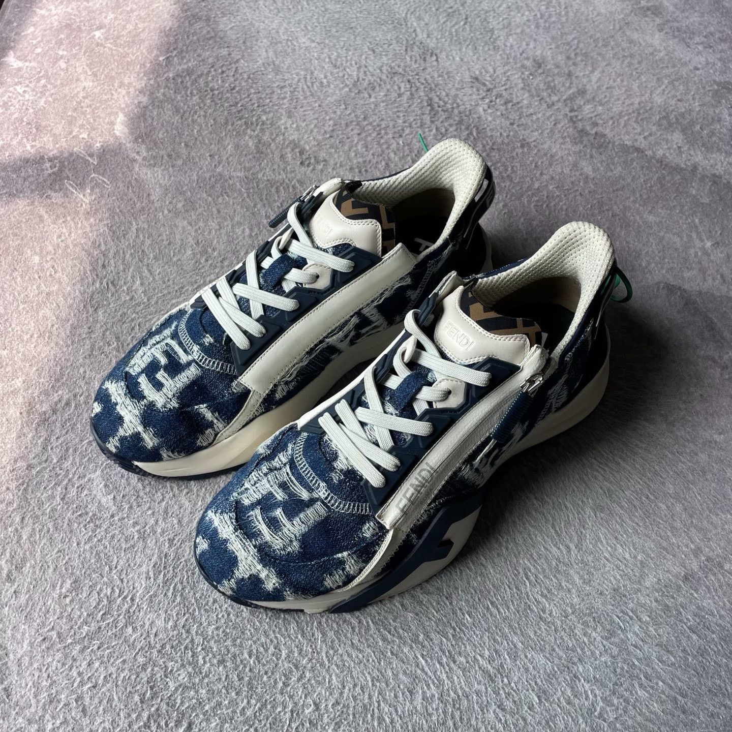 Fendi Fendi Blue Lowtop Sneakers 43 Men Size US 10 / EU 43 - 1 Thumbnail