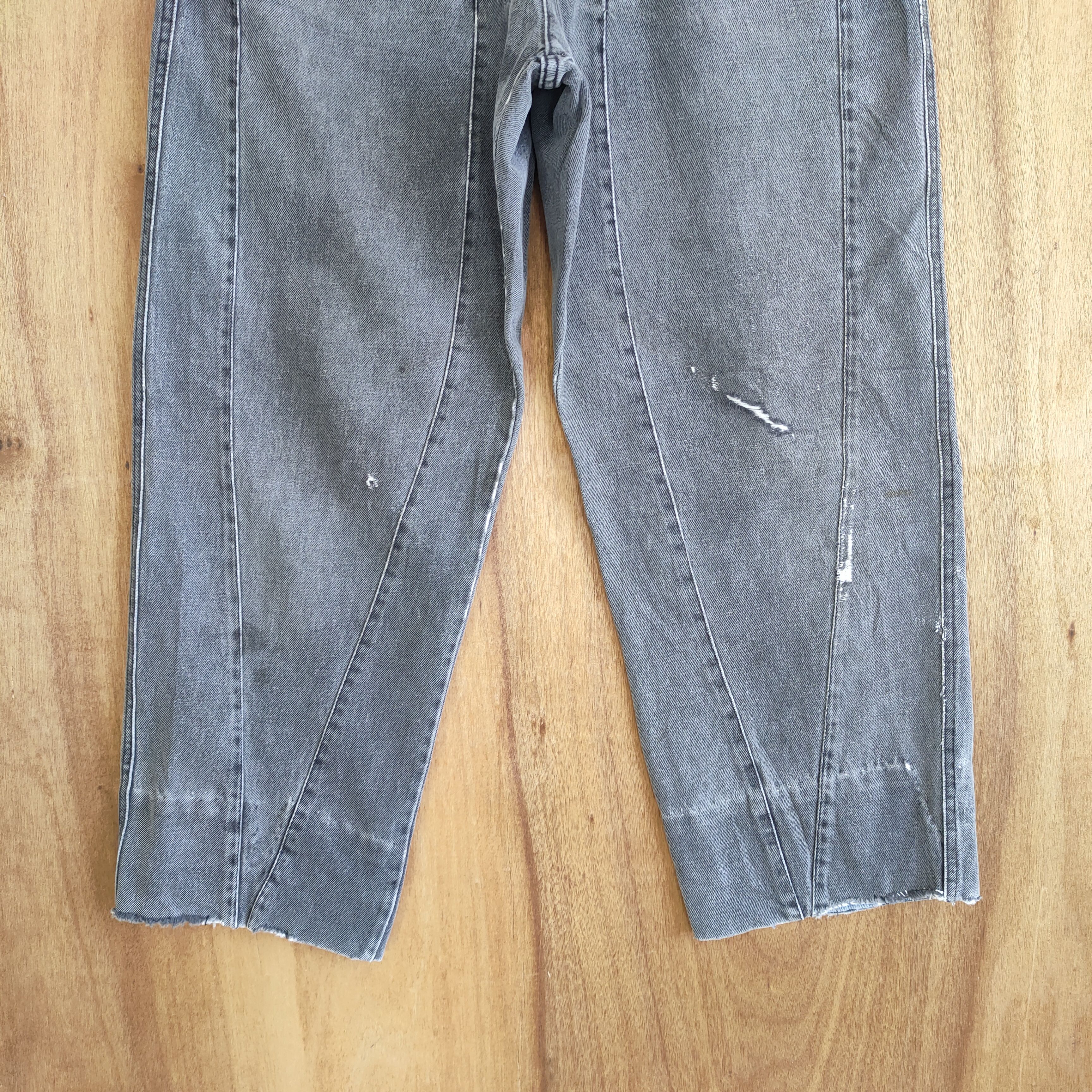 Japanese Brand × Jean × Vintage VINTAGE JAPAN DOUBLE KNEE BLACK JEANS DENIM PANTS Size US 29 - 3 Thumbnail