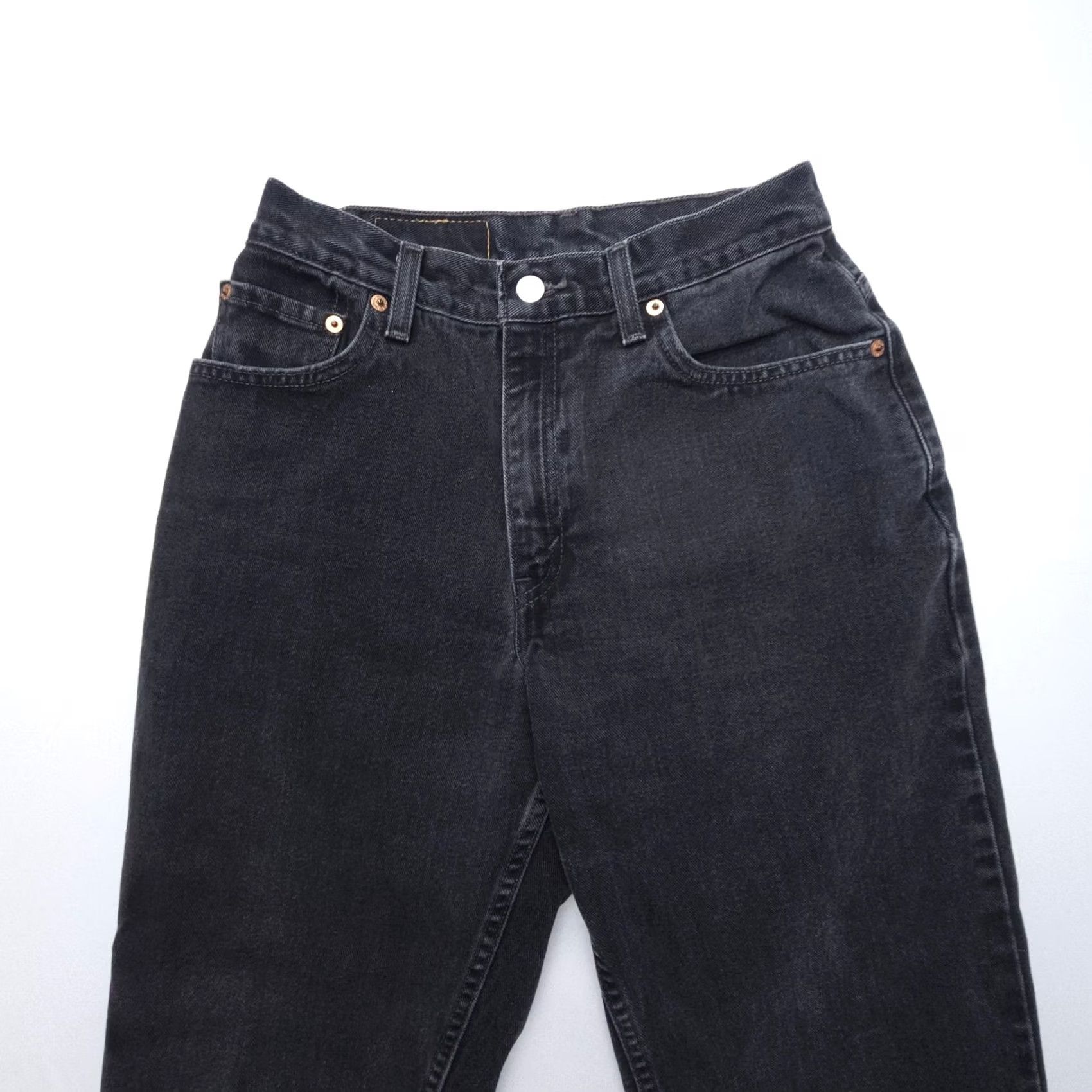 Levi's VINTAGE Levi's 550 Jeans Womens 26 x 29" Black High Rise 90s Y2K Relaxed Tapered Denim 5-Pocket Mens Womens Size 26" / US 2 / IT 38 - 6 Thumbnail