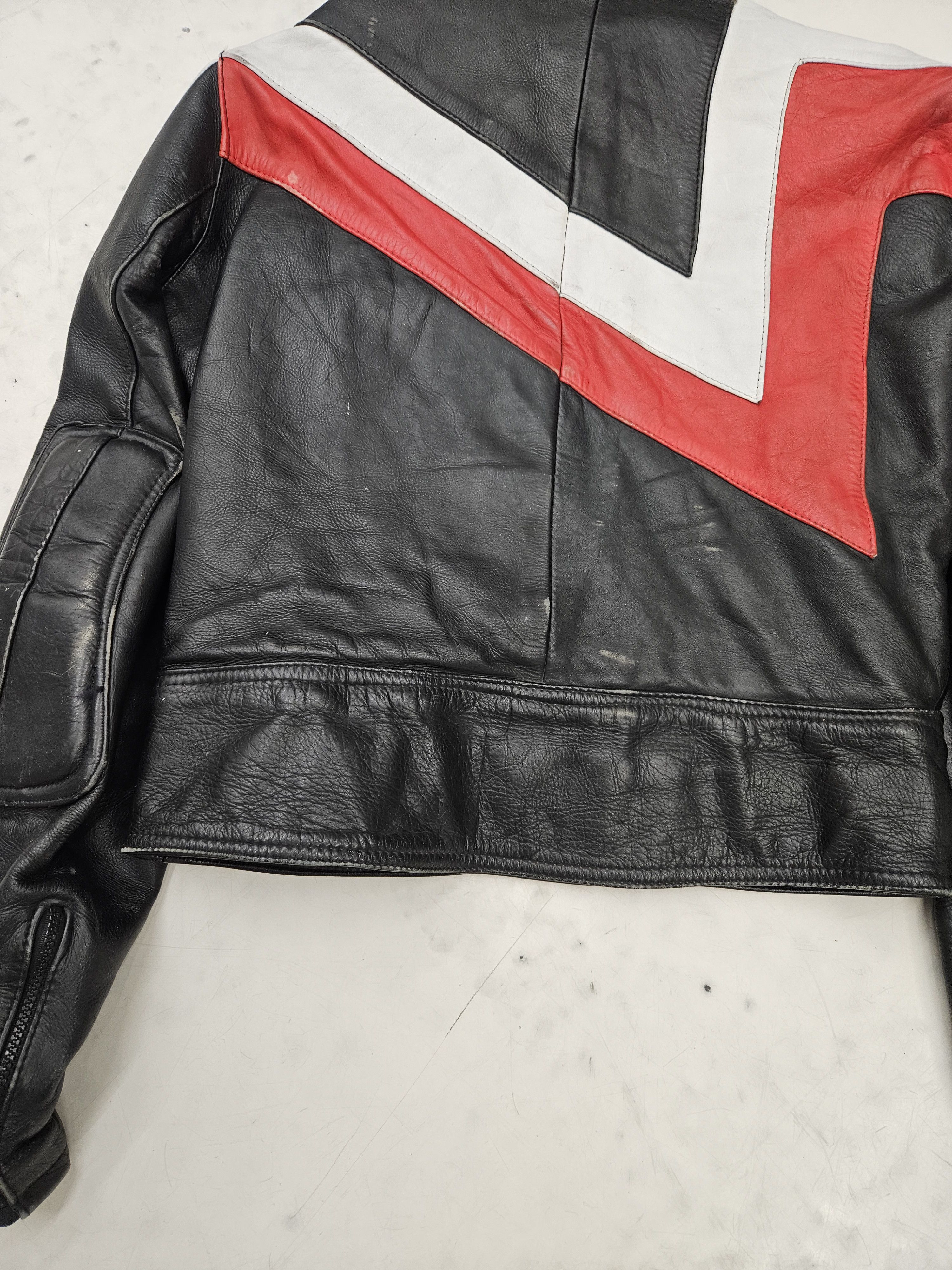 Genuine Leather × Vintage Vintage distressed biker racing leather jacket Size US S / EU 44-46 / 1 - 12 Thumbnail