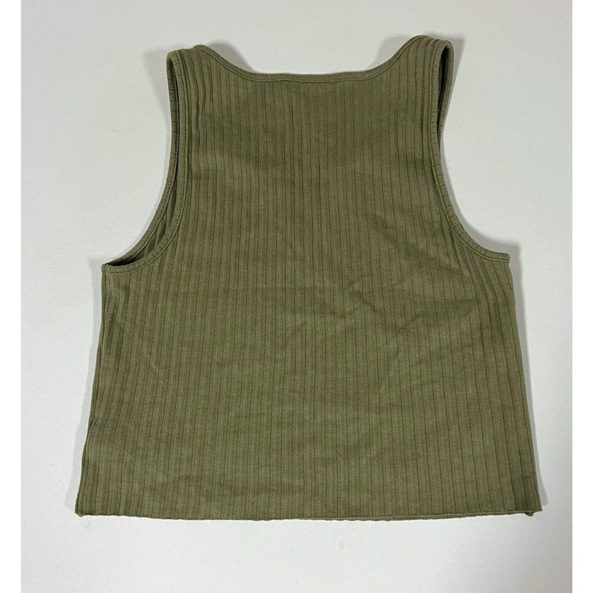 American Eagle Outfitters American Eagle Olive Green V-Neck Tank Top T-Shirt Size S ✨ Size S / US 4 / IT 40 - 4 Thumbnail