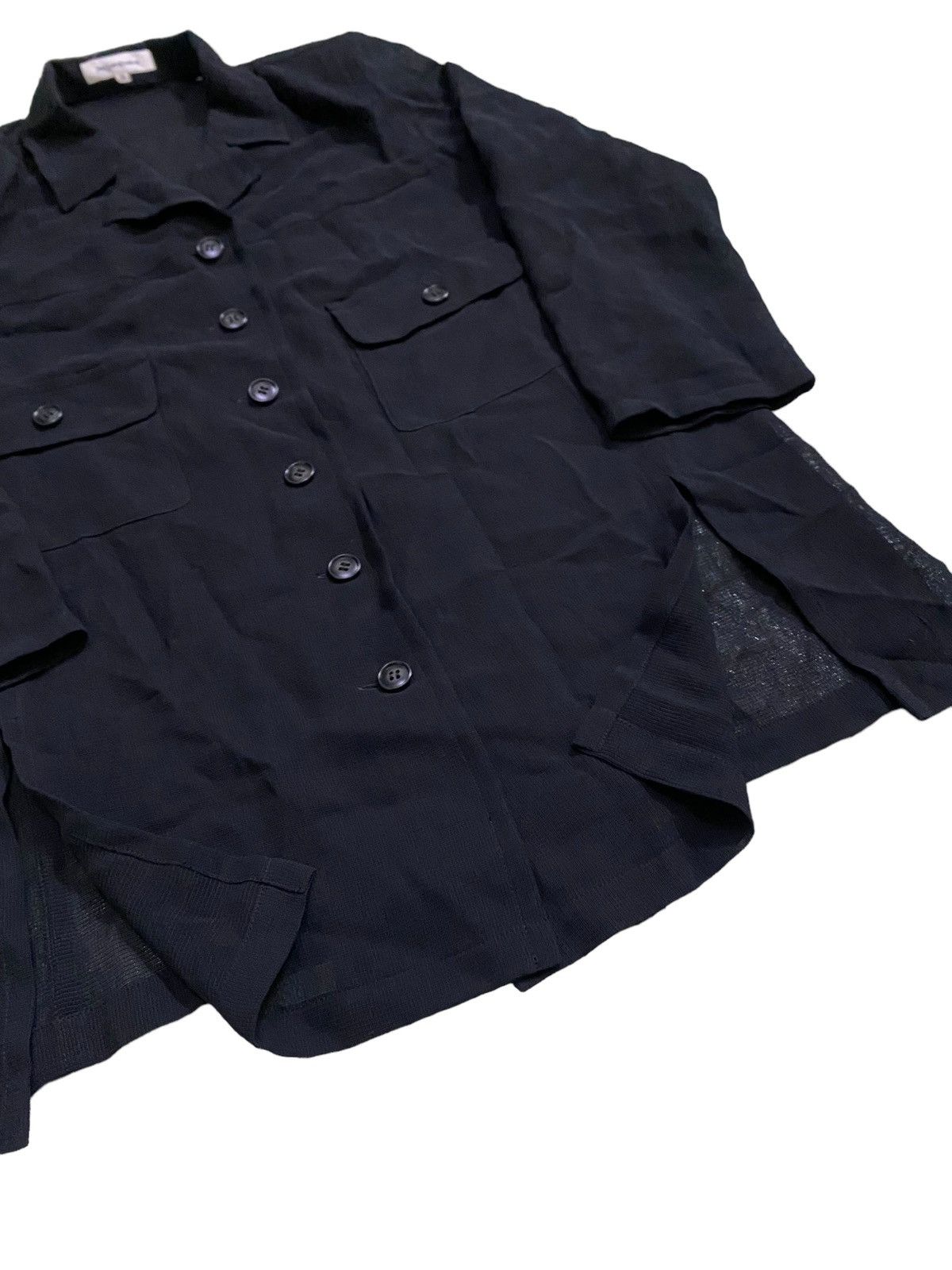 Yves Saint Laurent 💥Yves Saint Laurent Black Buuton Shirt Size M / US 6-8 / IT 42-44 - 2 Thumbnail