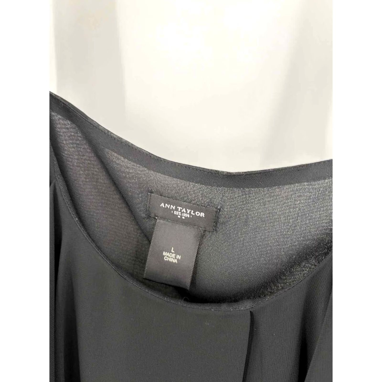 Ann Taylor Ann Taylor Tank Top Black Large Size L / US 10 / IT 46 - 2 Thumbnail