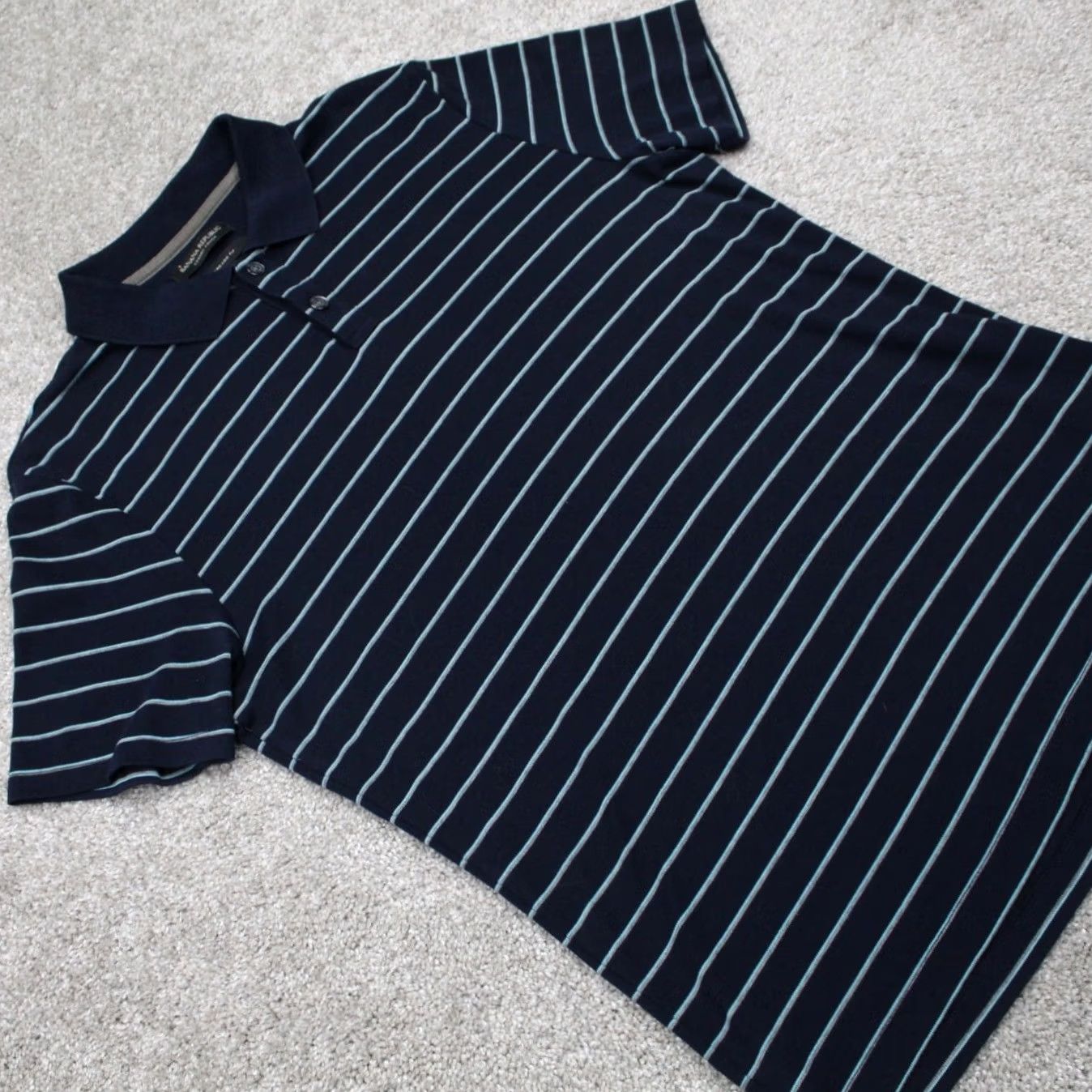 Banana Republic Banana Republic Polo Shirt Mens Medium Blue 100% Cotton Regular Fit Short Sleeve Striped Polo Shirt Mens Blue Banana Republic Polo Shirt Size US M / EU 48-50 / 2 - 5 Thumbnail