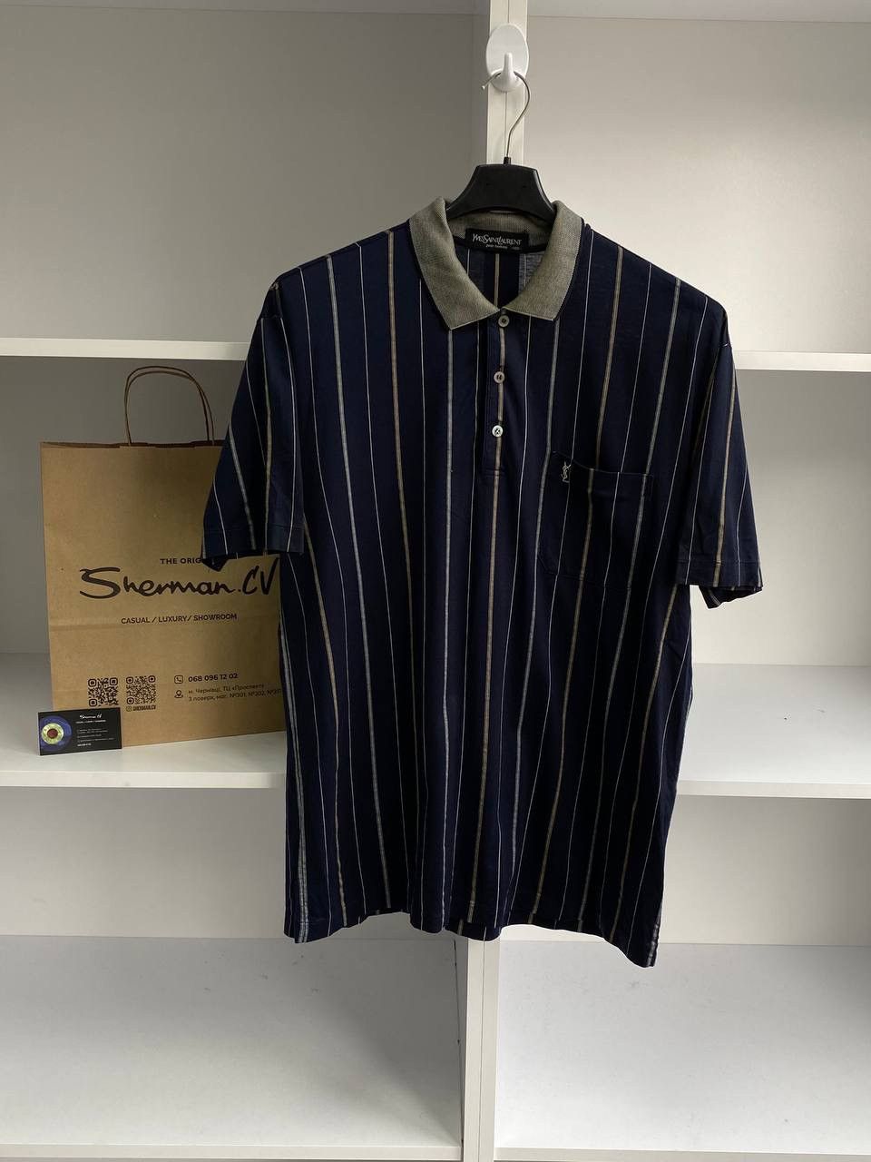 Vintage × Yves Saint Laurent Vintage Yves Saint Laurent Polo Tee Shirt Size US L / EU 52-54 / 3 - 2 Thumbnail