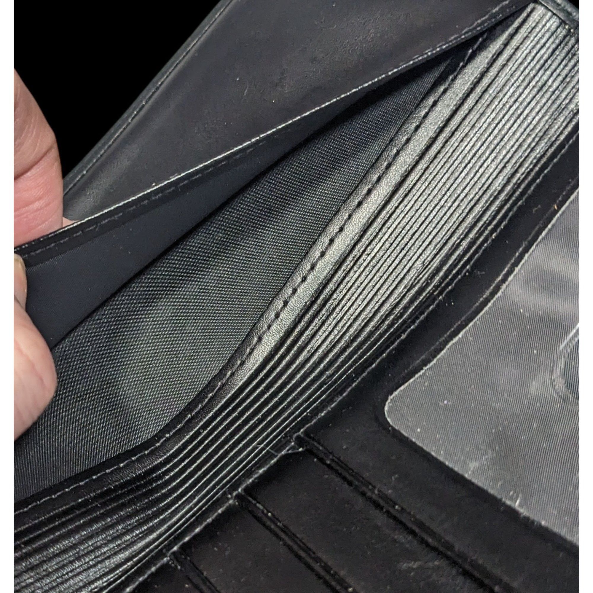Other Vintage Buxton Leather Black Wallet With Attached Coin Pouch Size ONE SIZE - 6 Thumbnail