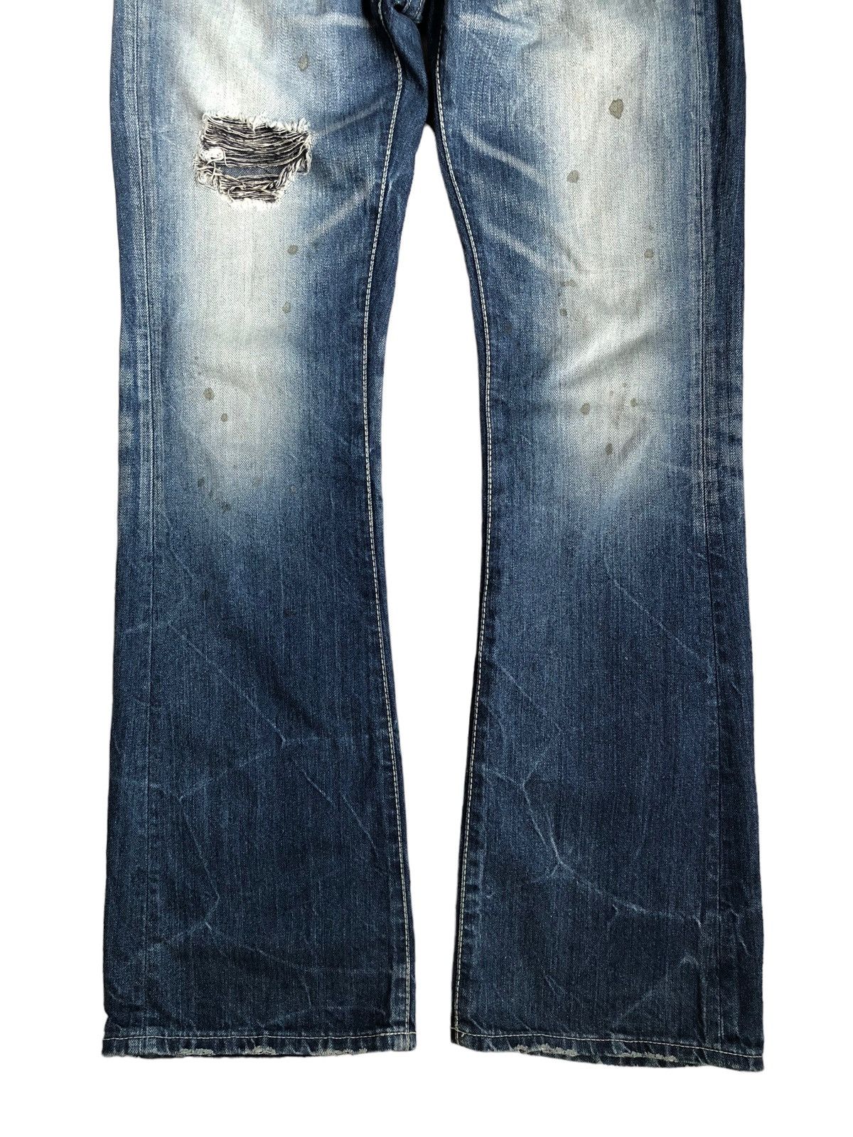 If Six Was Nine Vanquish studded distressed flared jeans Size US 31 - 8 Thumbnail