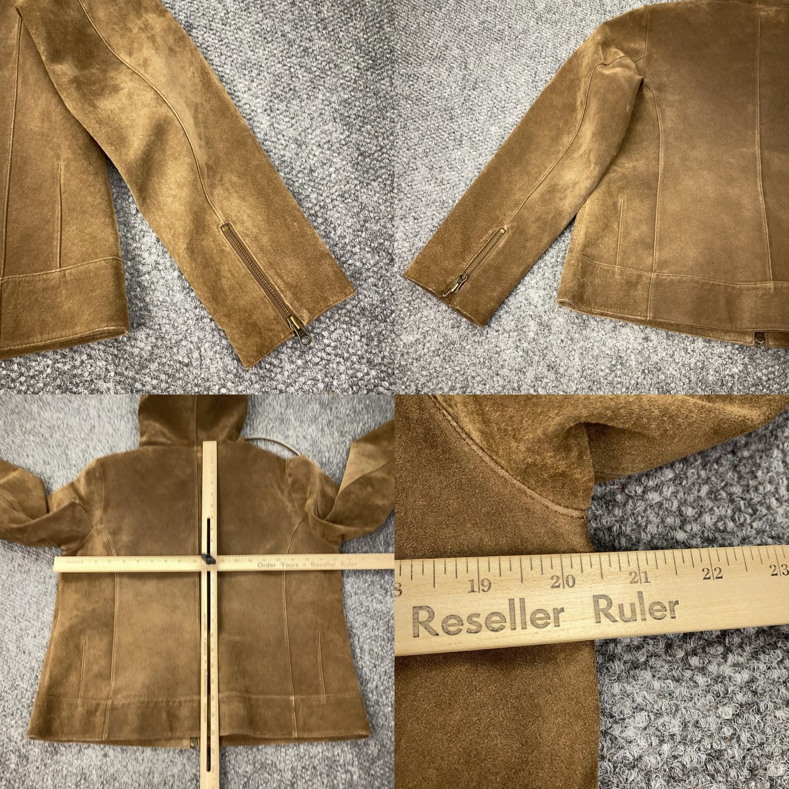 The Territory Ahead The Territory Ahead Jacket Womens Medium Brown Suede Hooded Full Zip Anorak Size M / US 6-8 / IT 42-44 - 8 Thumbnail