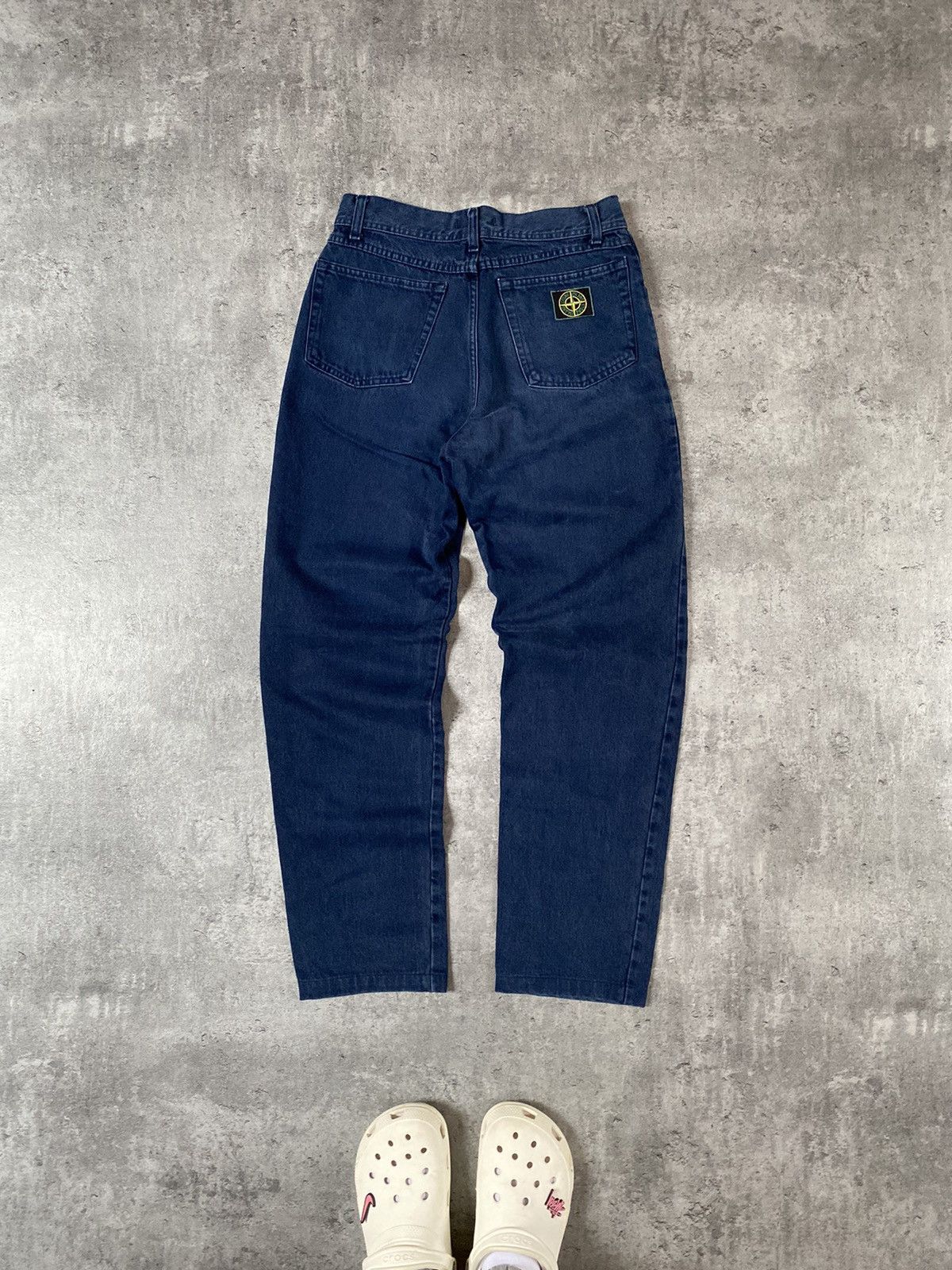 Image of Massimo Osti x Stone Island Vintage Stone Island Denim Jeans 90's in Blue, Men's (Size 30)