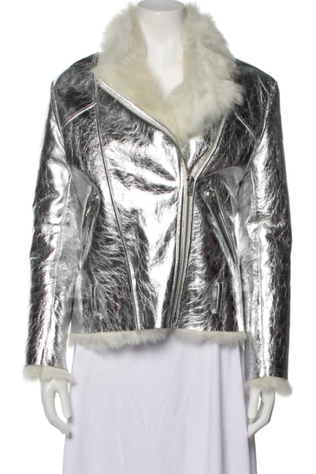 Iro Shearling MANTAA Printed Fur Jacket Size: XS US2